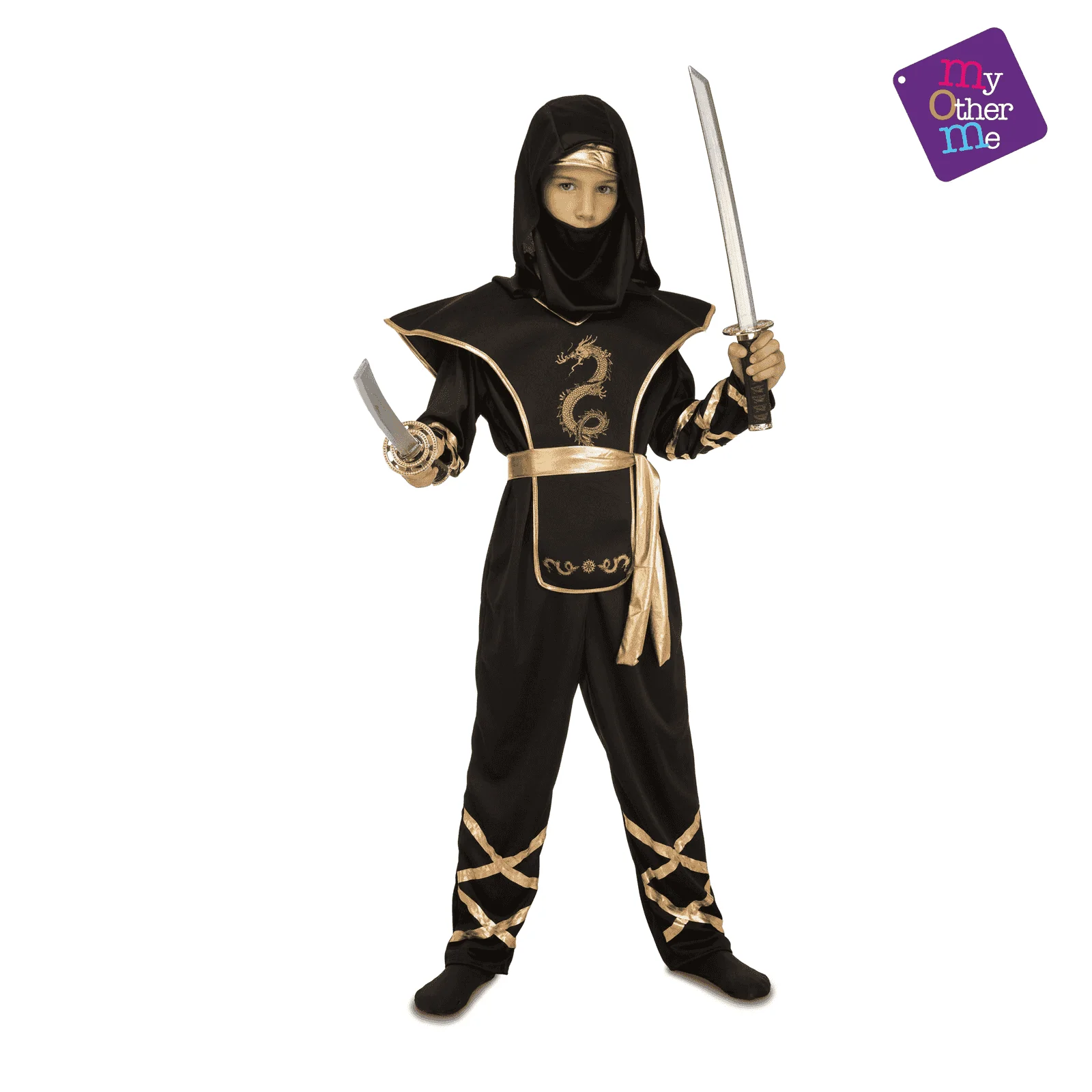 Disfraz de Black ninja 10-12 años infantil