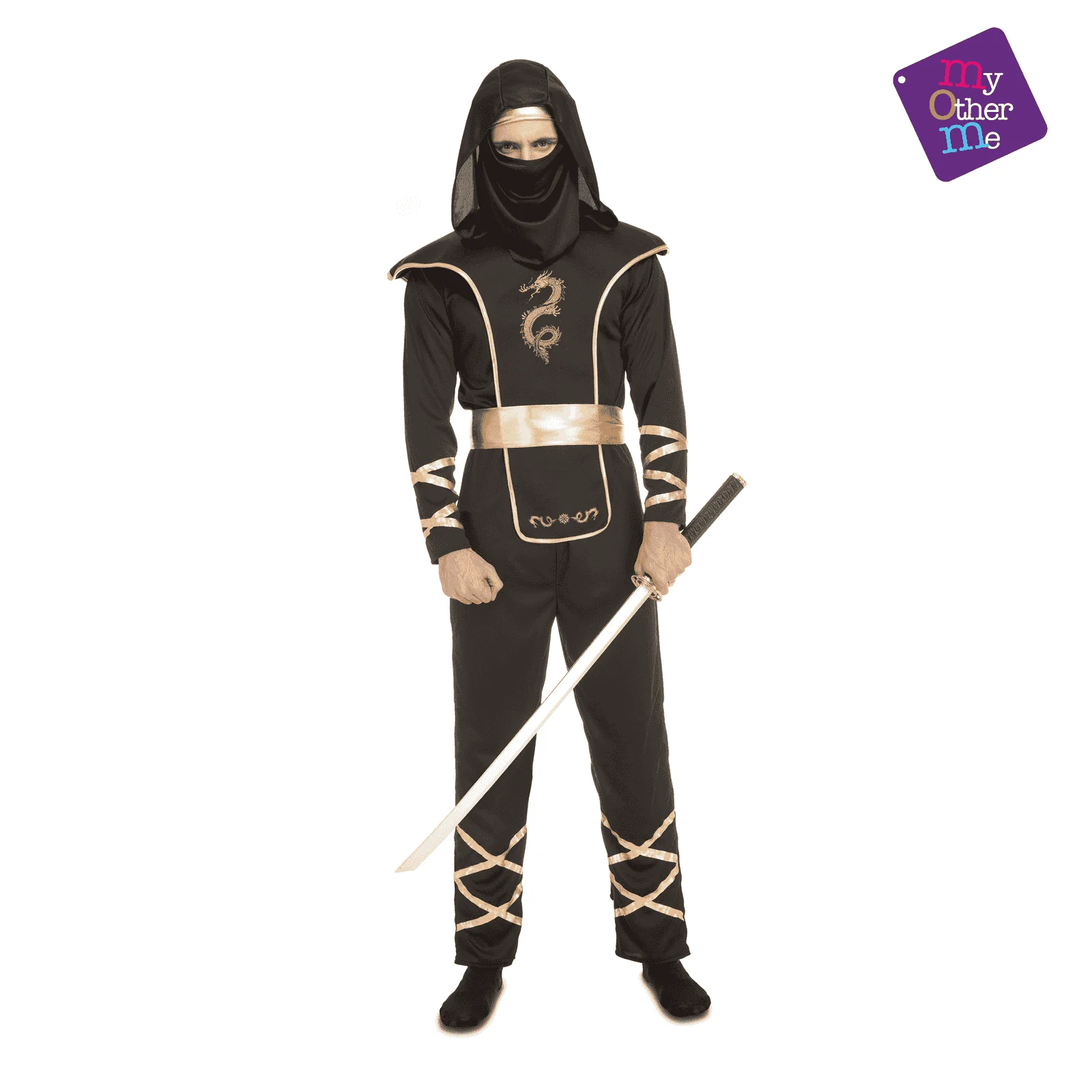 Disfraz de Black ninja adulto talla S