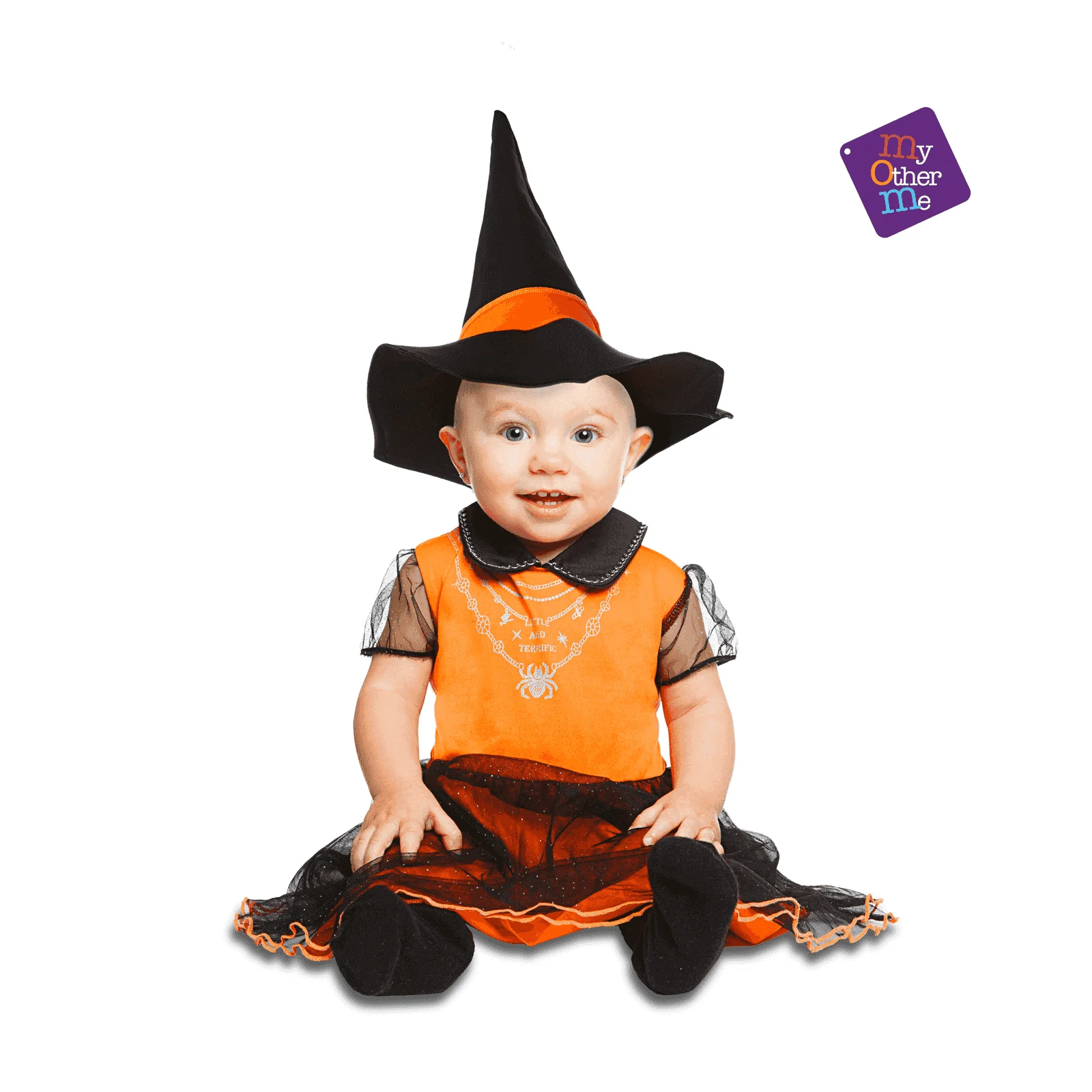 Disfraz de Brujita naranja 0-6 meses bebé