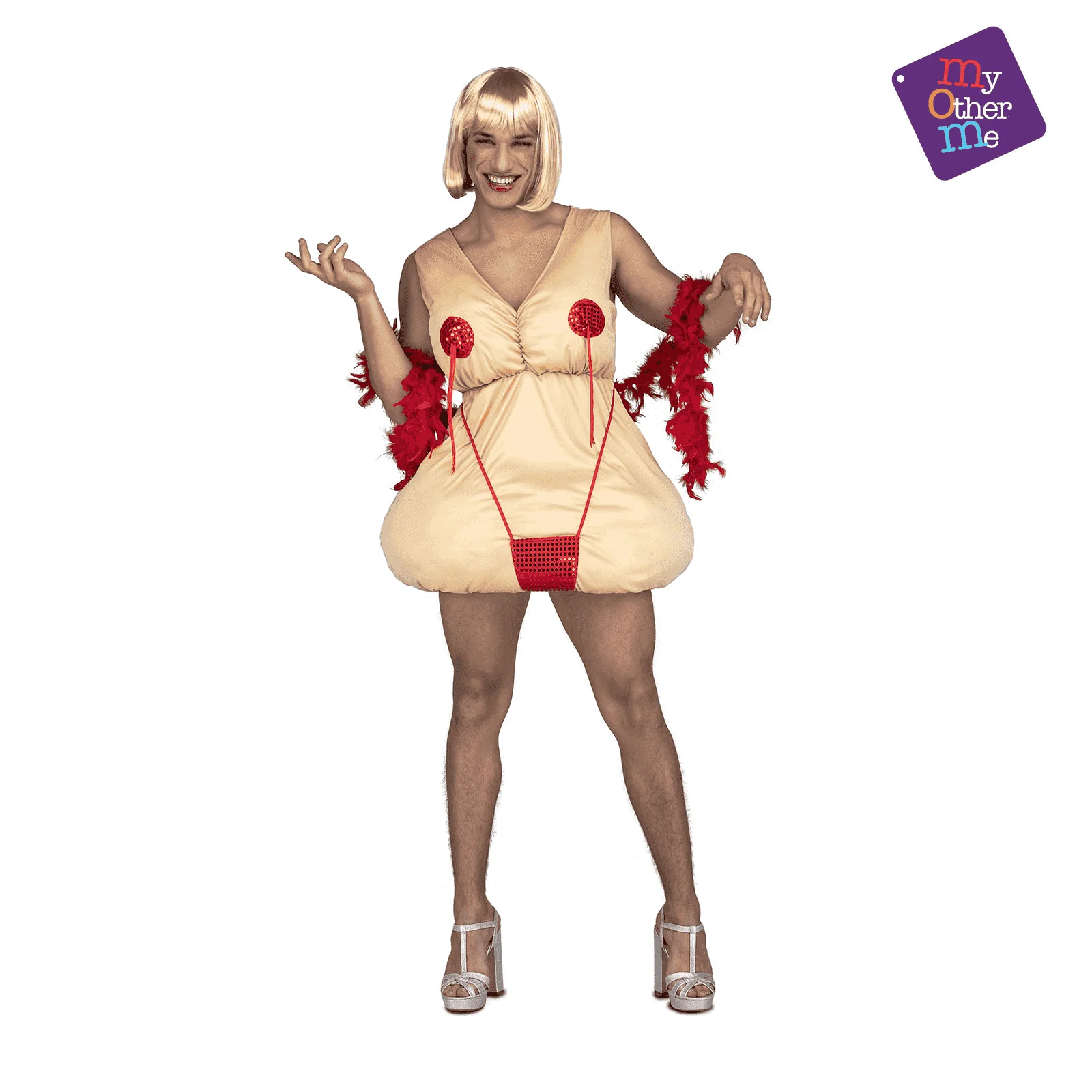 Disfraz de Cabaretera pechugona ml adulto talla ML