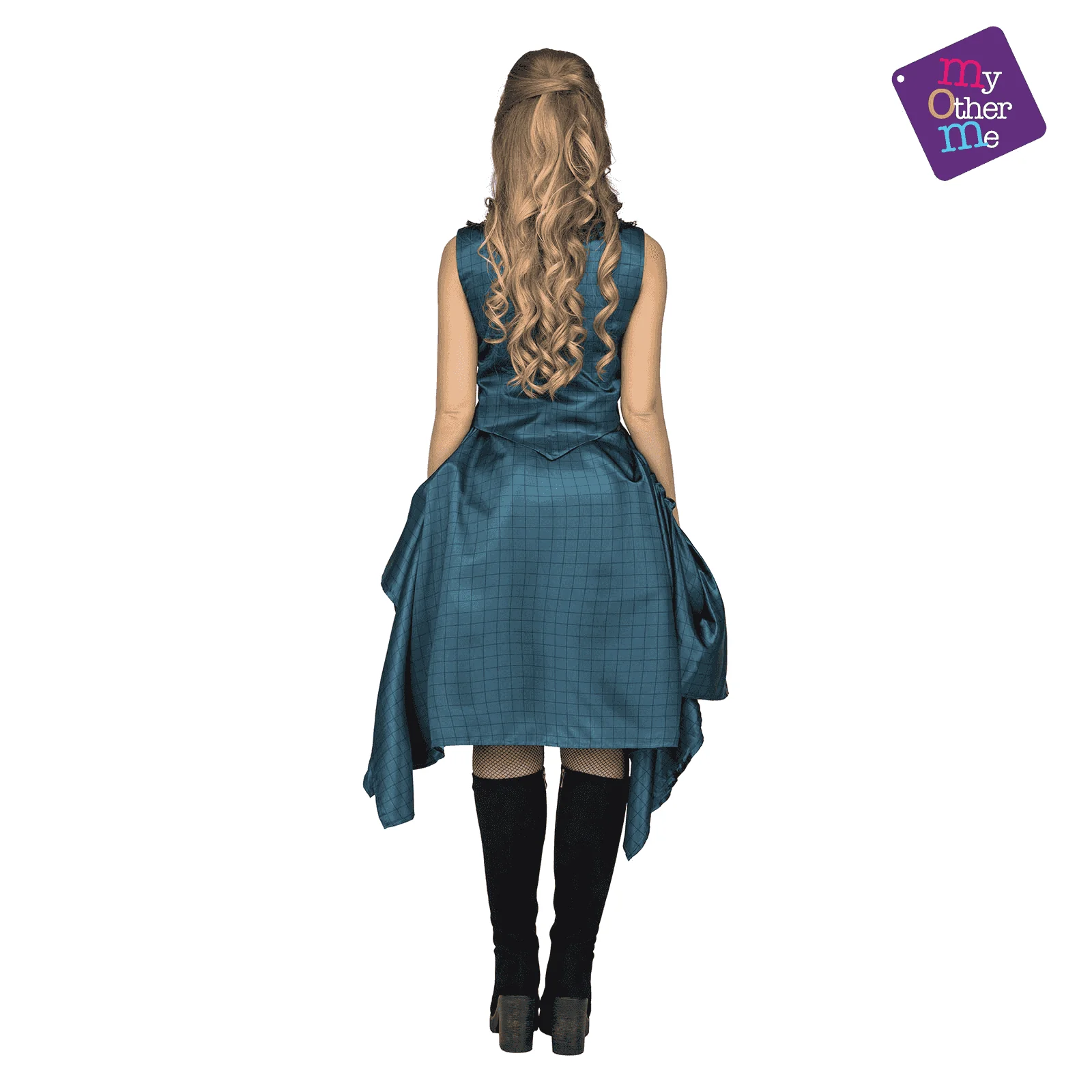 Disfraz de Chica saloon azul adulto talla ML - Image 3