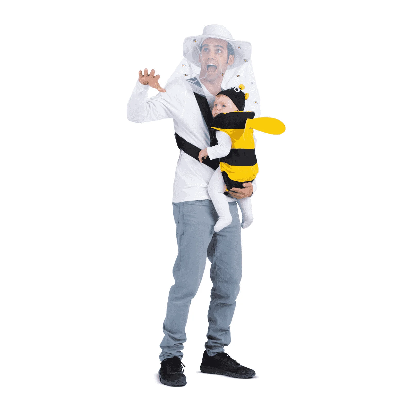 Disfraz de Cubremochila apicultor y abeja one size adulto talla TALLA ÚNICA