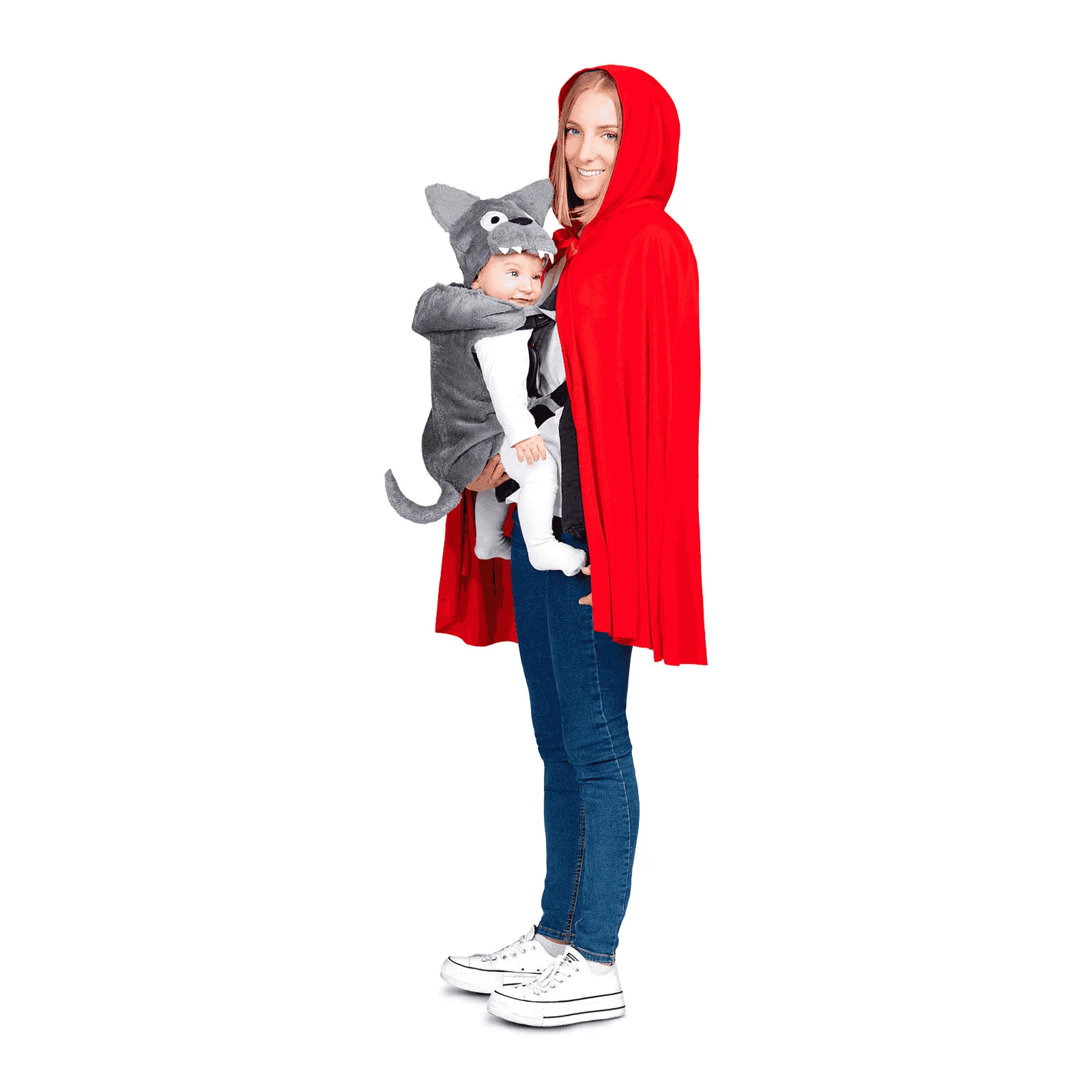 Disfraz de Cubremochila caperucita y lobito one siz adulto talla TALLA ÚNICA