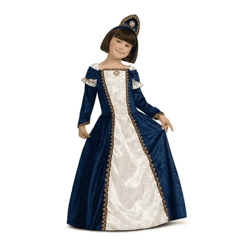 Disfraz de Dama medieval talla 3-4 años – Ideal para carnaval, fiestas y eventos divertidos