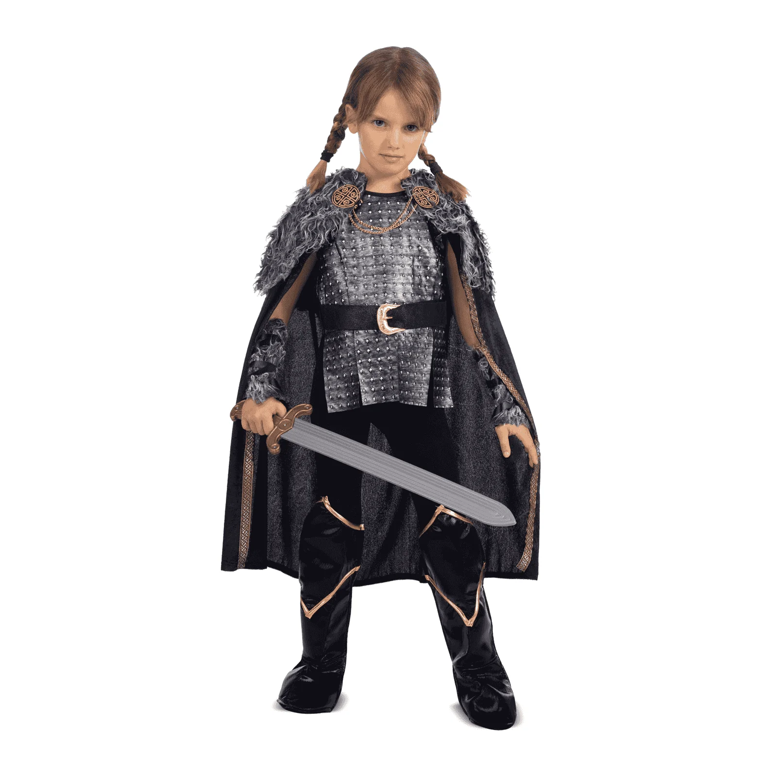 Disfraz de Dama vikinga 5-6 años infantil