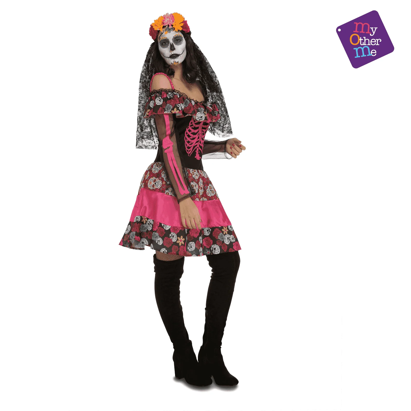 Disfraz de Día de los muertos adulto talla ML