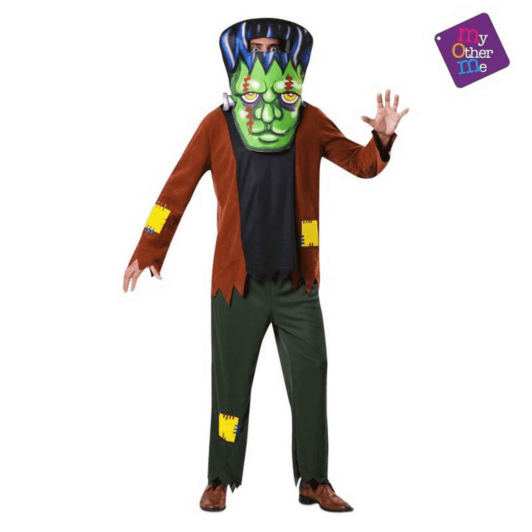 Disfraz de Disfraz frankenstein cabezudo ml hombre adulto talla ML