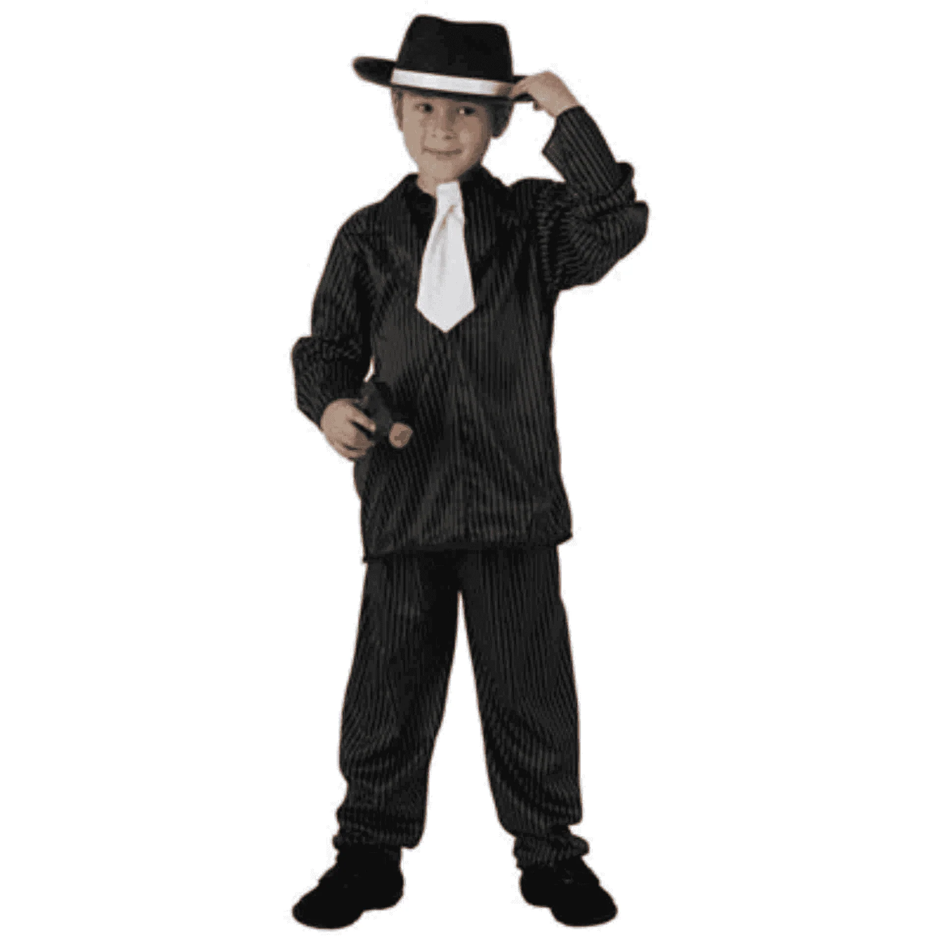 Disfraz De Gangster Niño 5-6 Negro