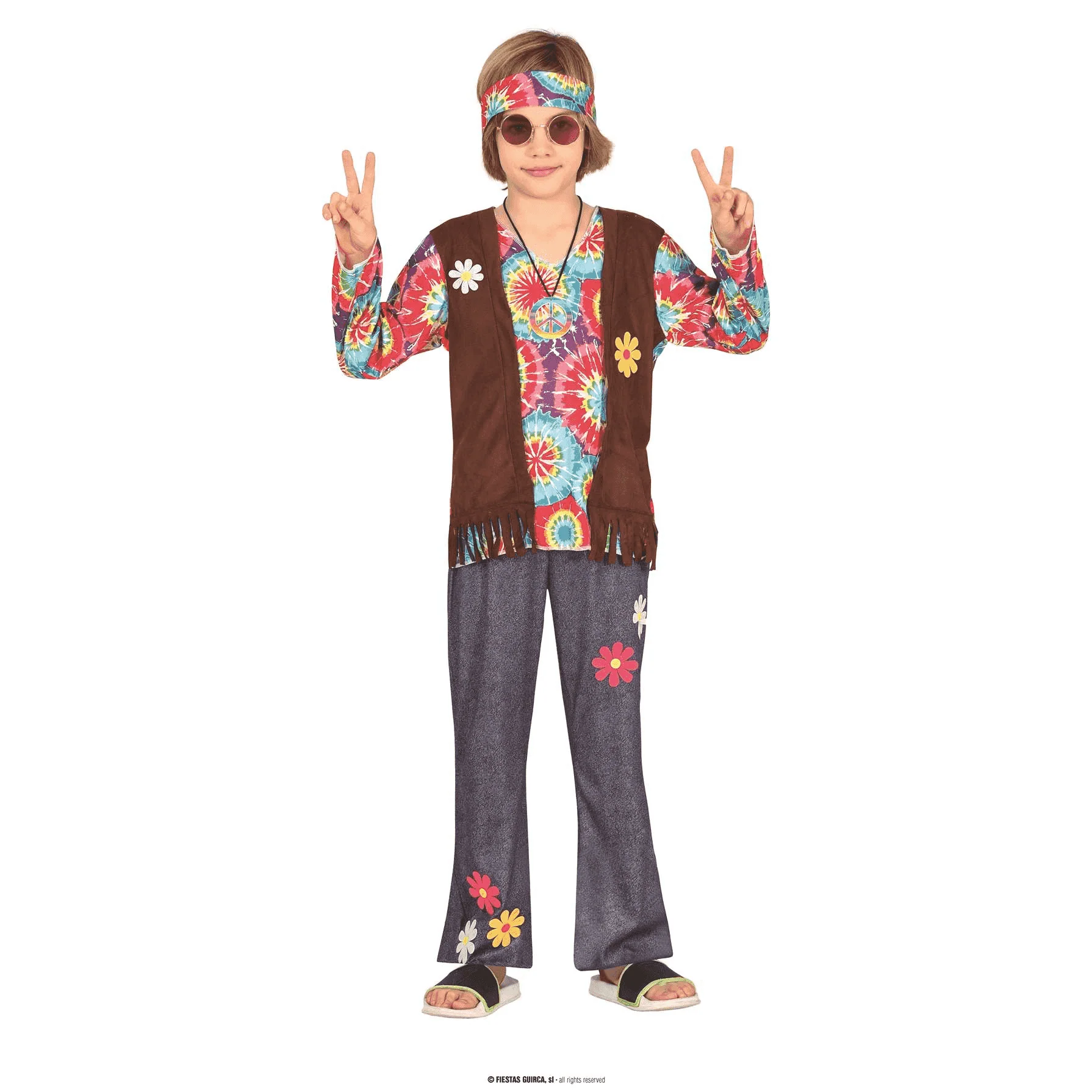 Disfraz De Hippie 5-6 Años