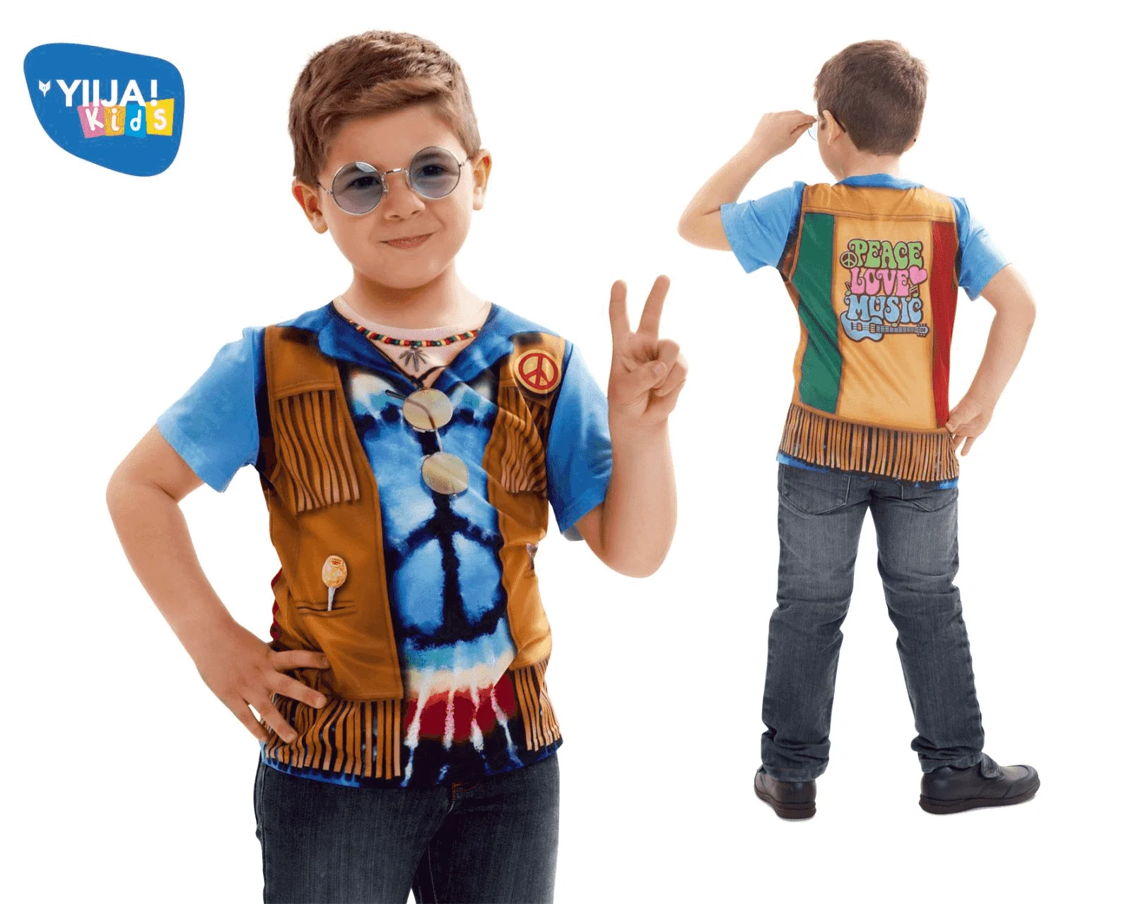 Disfraz de Hippie boy 8-10 años infantil