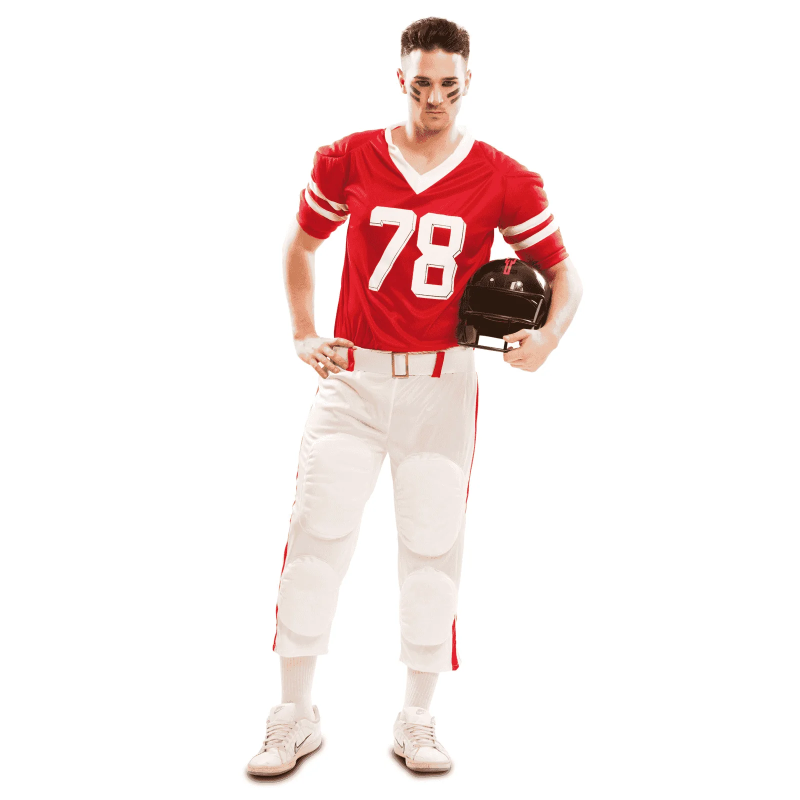 Disfraz de Jugador rugby rojo adulto talla XXL