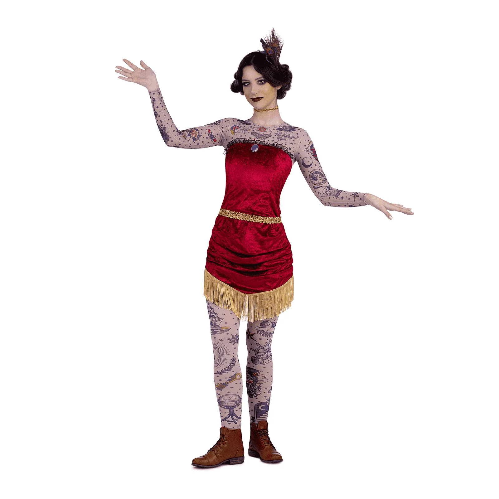 Disfraz de Mujer tatuada adulto talla M