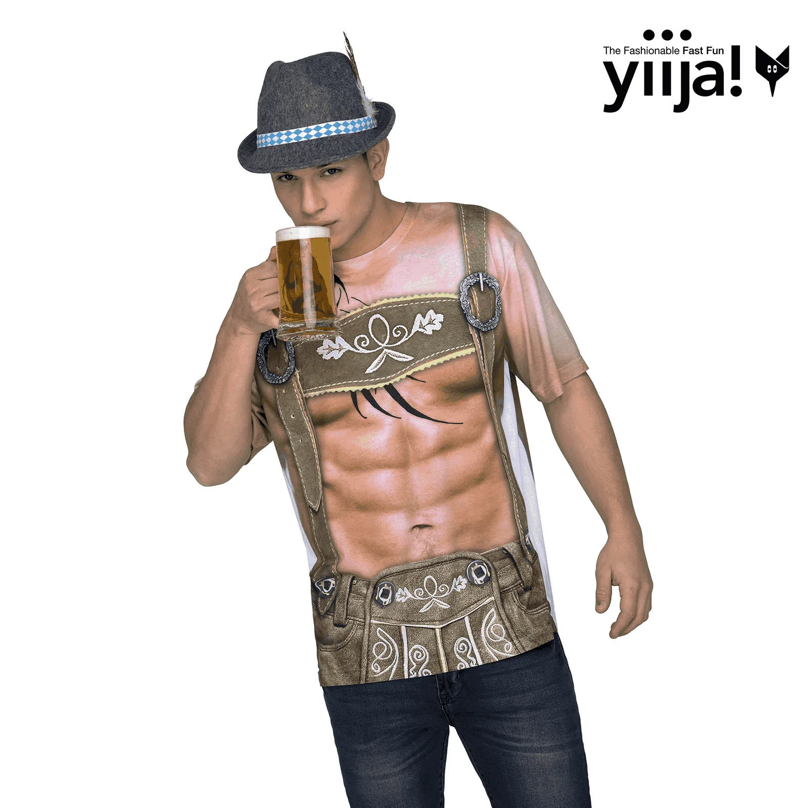 Disfraz de Muscular tyrolean adulto talla S - Image 2