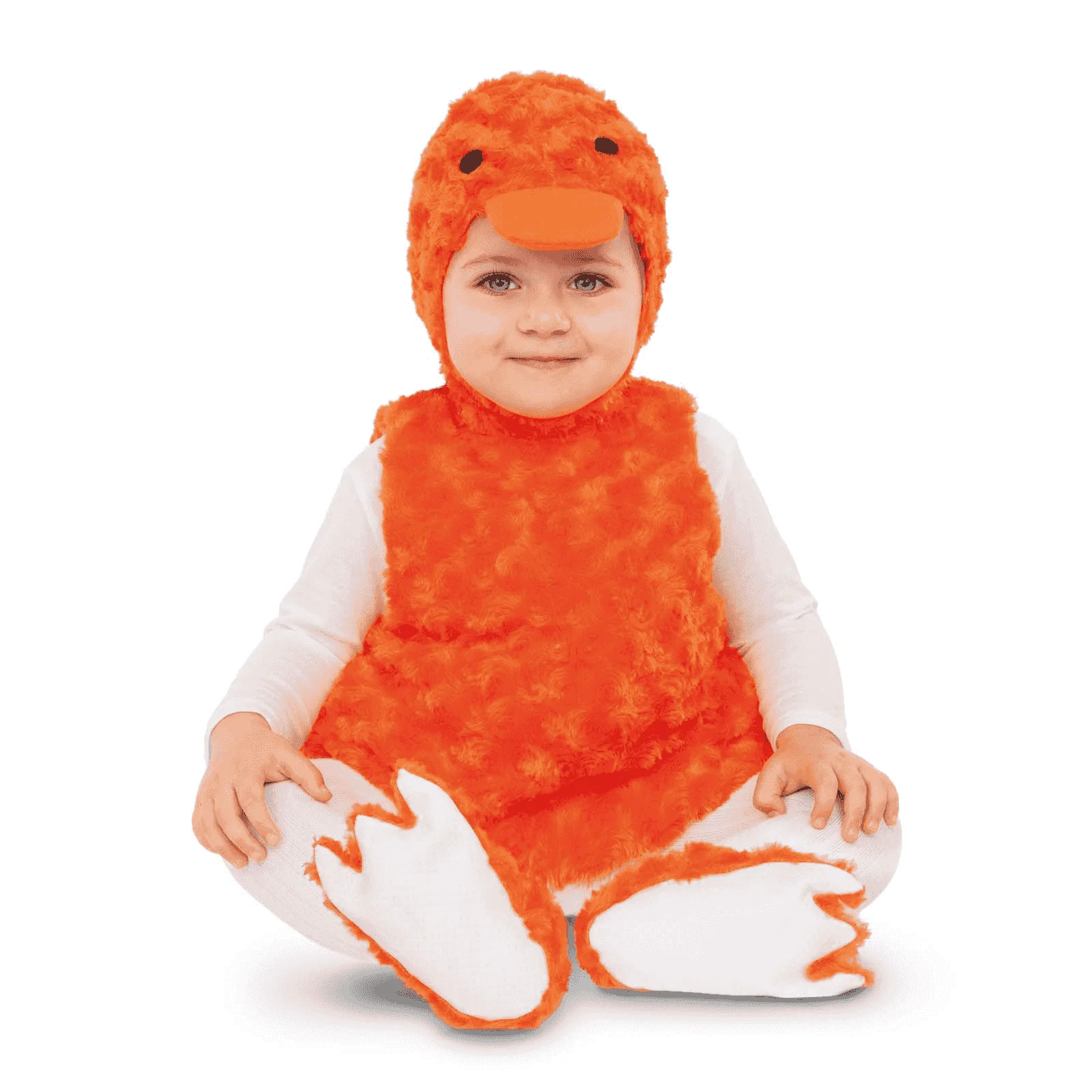 Disfraz de Patito peluche naranja 0-6 meses bebé