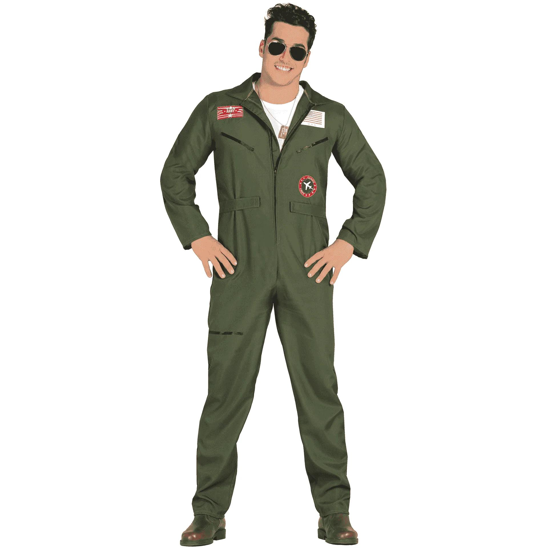 Disfraz de Piloto de Caza para Adulto - Talla M