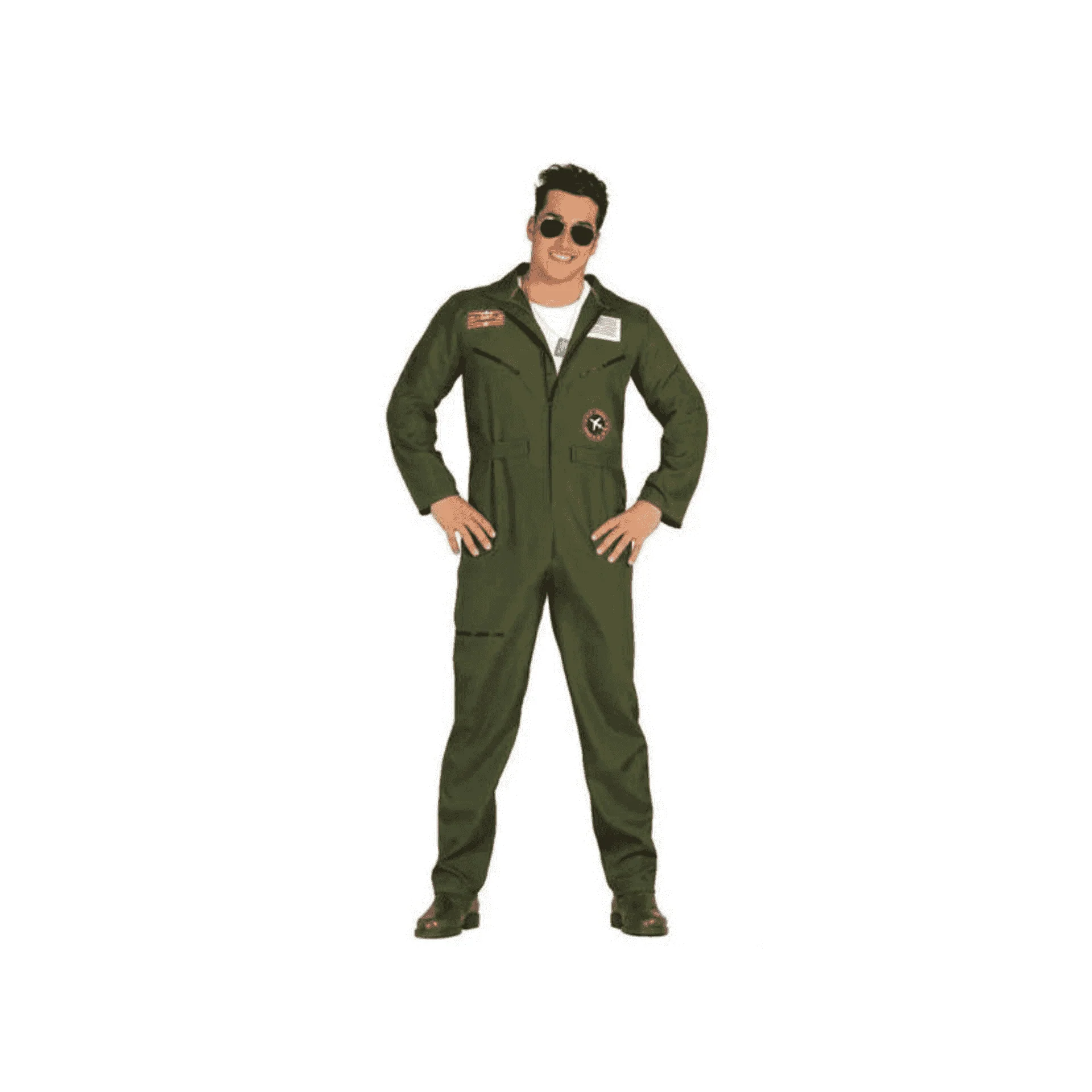 Disfraz de Piloto de Caza para Adulto  Talla XL