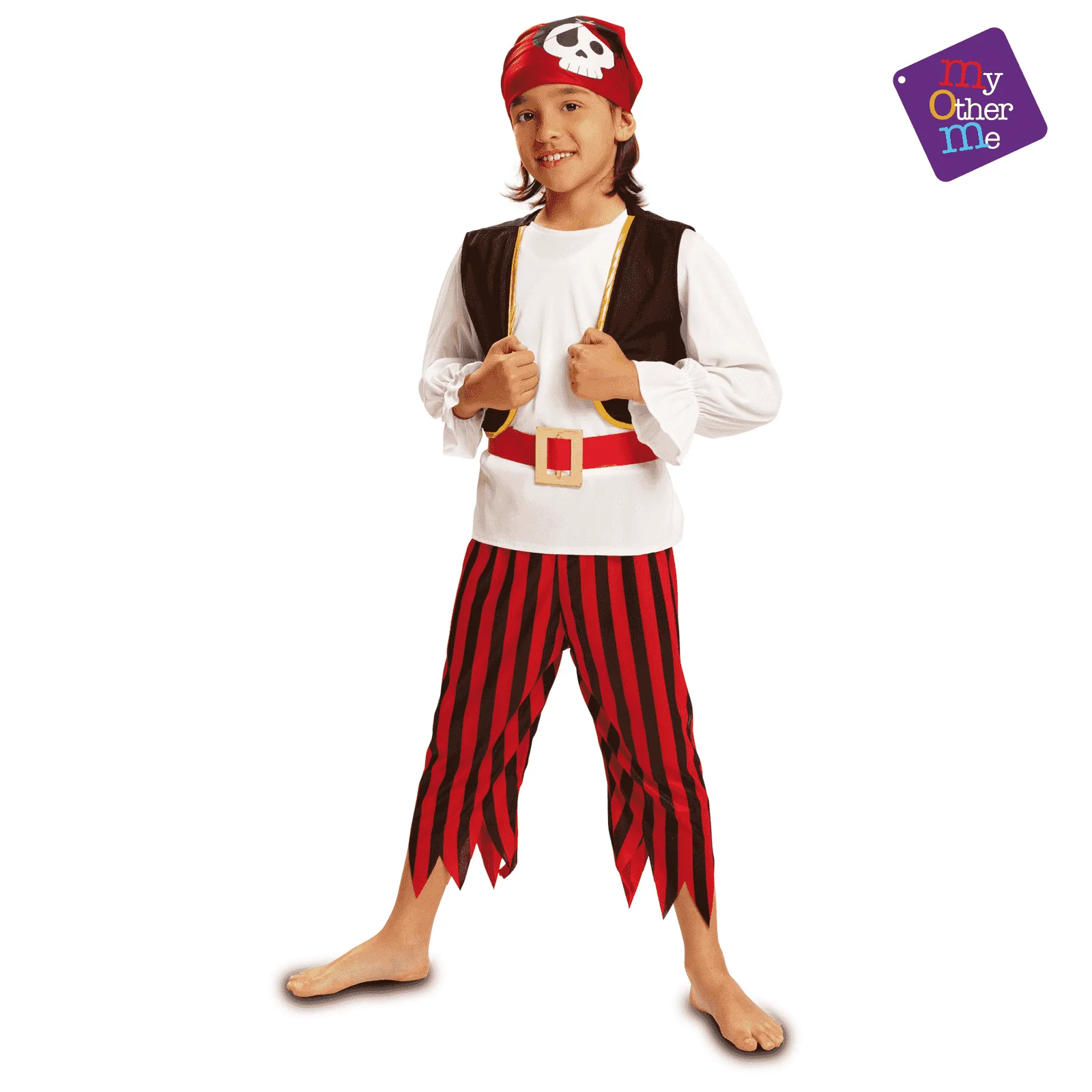 Disfraz de Pirata calavera 7-9 años infantil