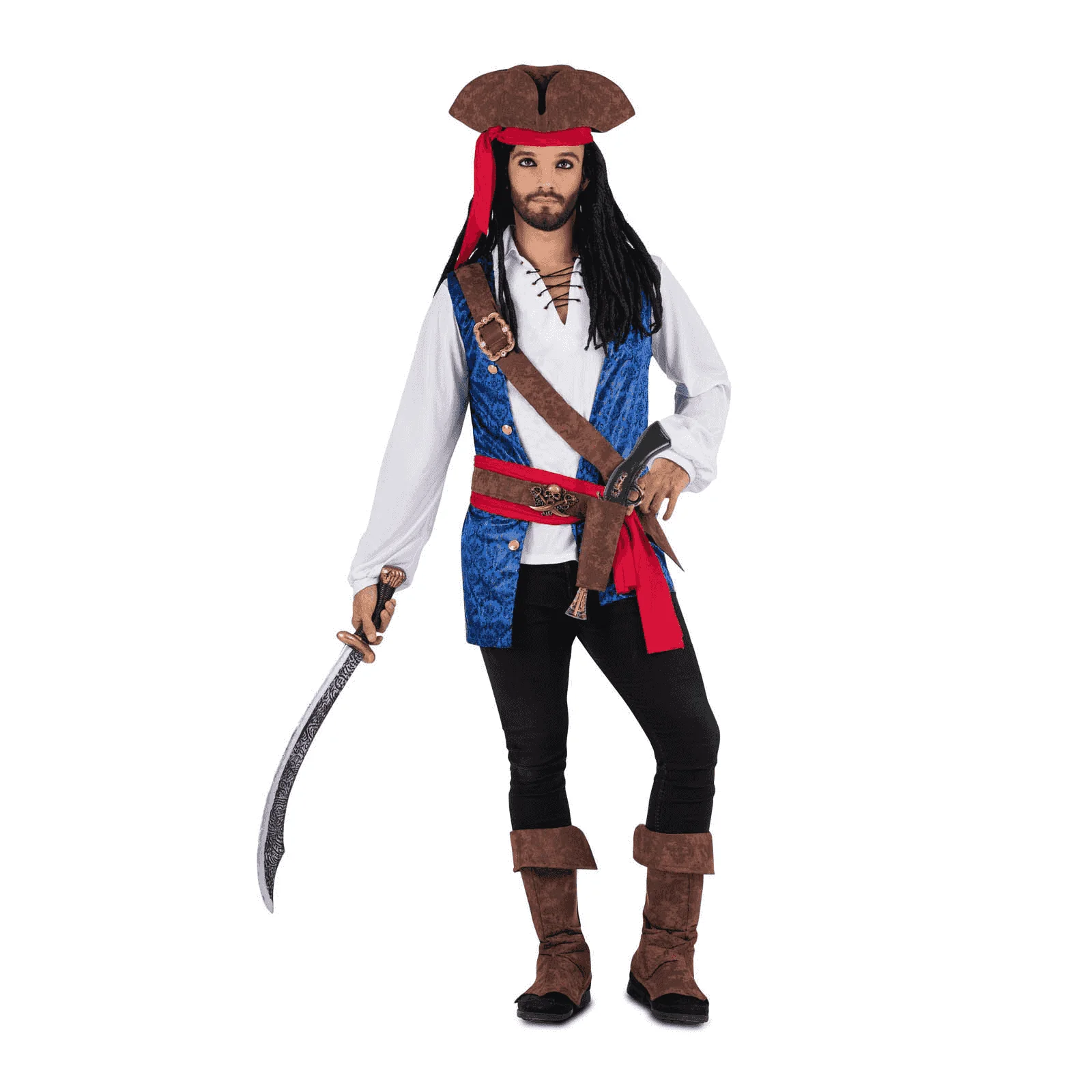 Disfraz de Pirata caribeño adulto talla XL