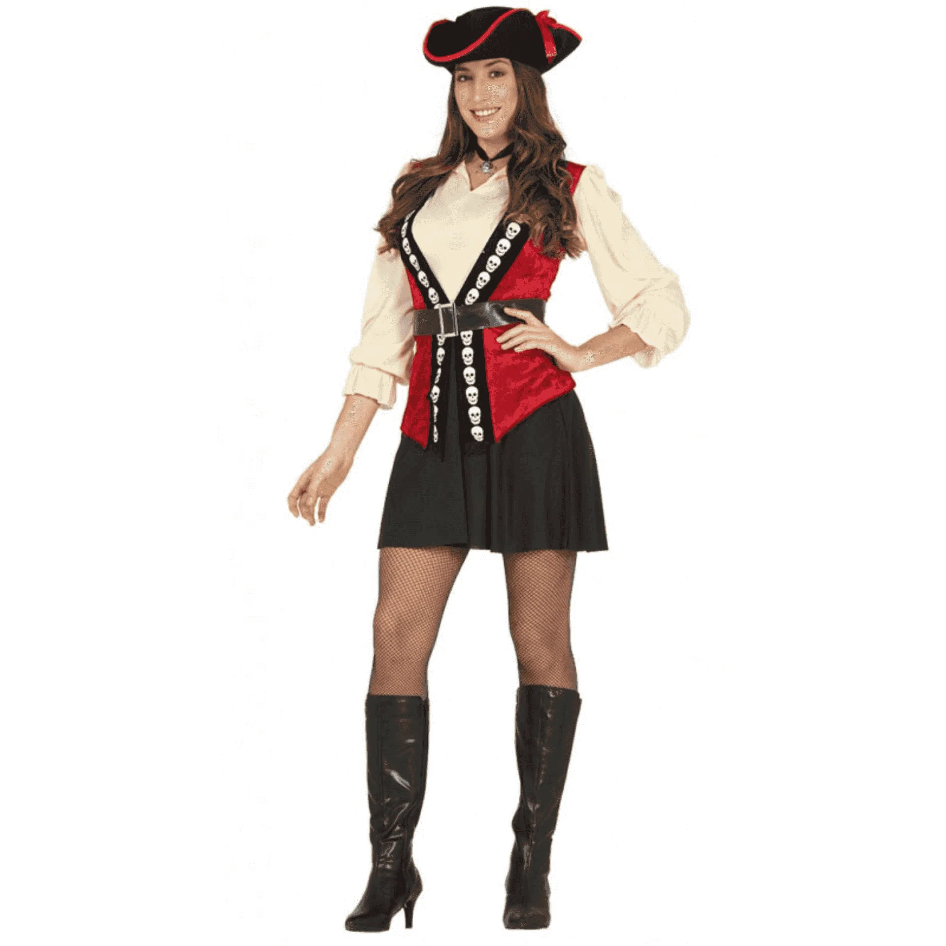 Disfraz de Pirata de Terciopelo para Mujer Talla XL