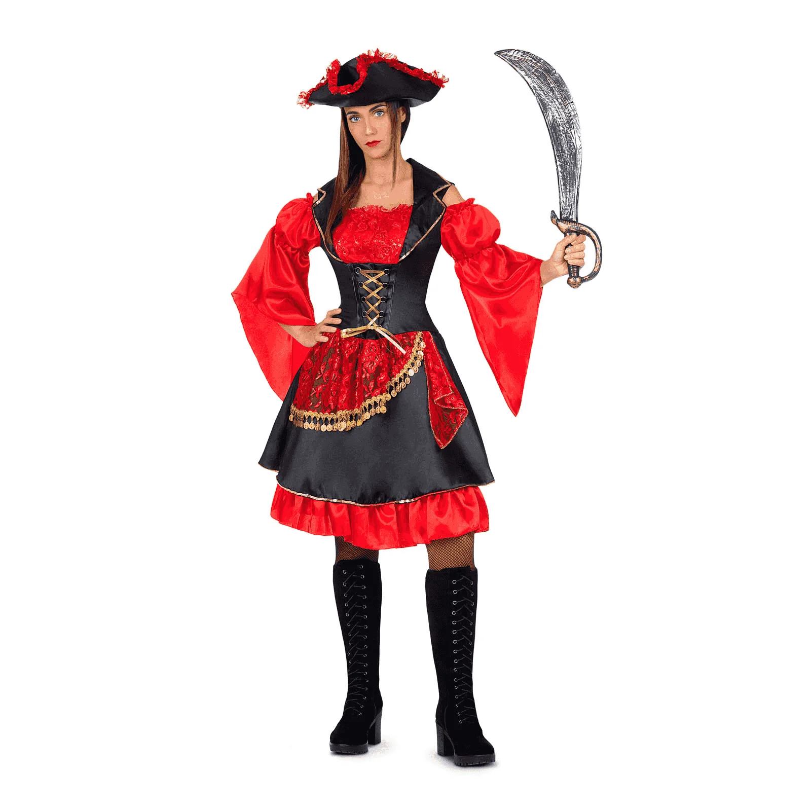 Disfraz de Pirata descarada adulto talla S