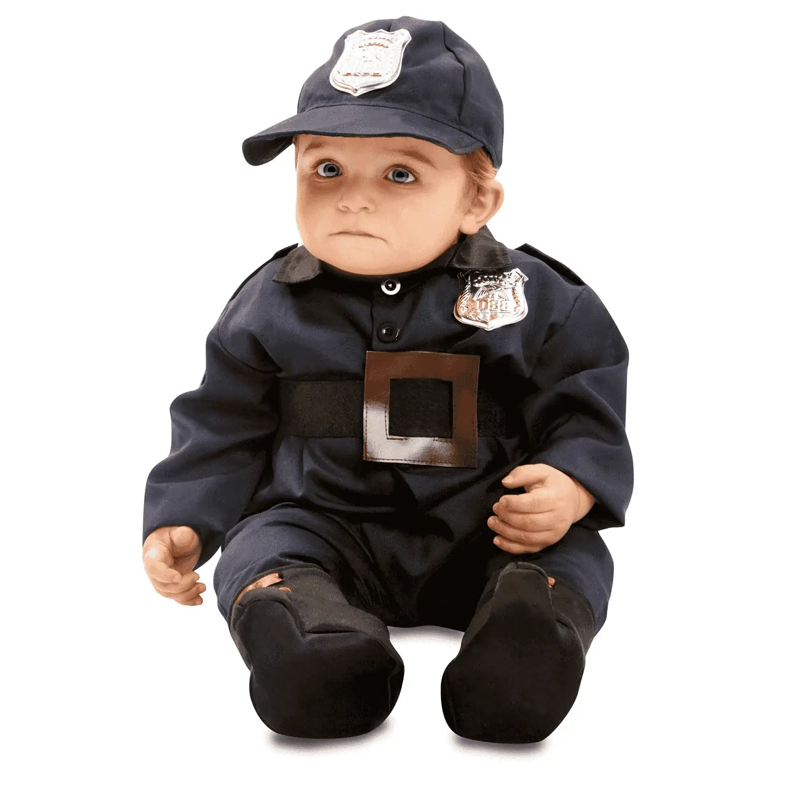 Disfraz de Policía talla 7-12 meses – Ideal para carnaval, fiestas y eventos divertidos