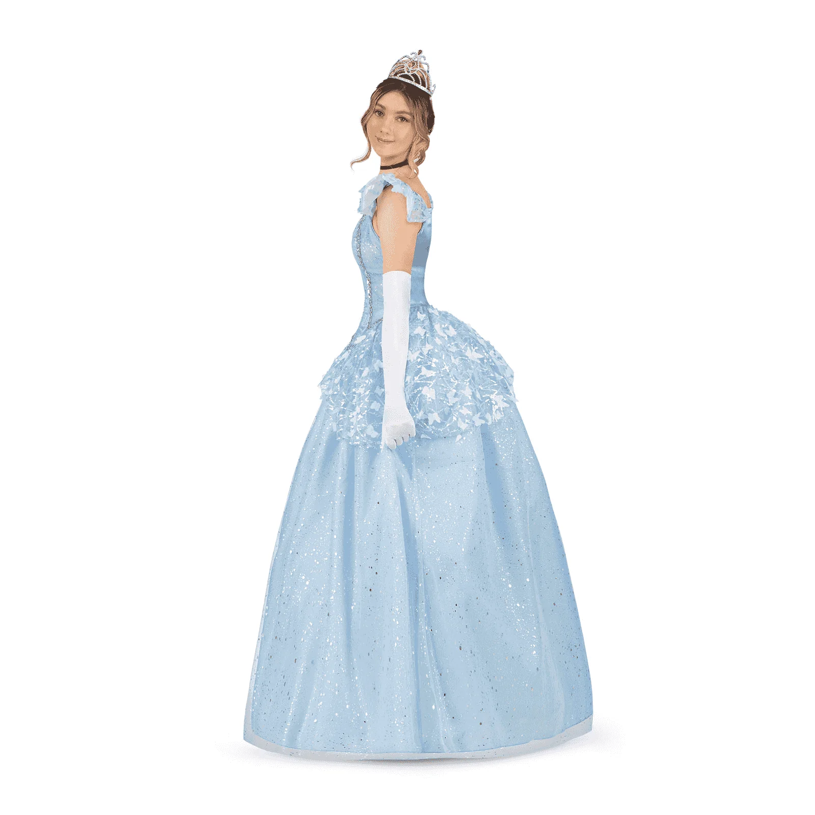 Disfraz de Princesa zapato de cristal adulto talla S - Image 2