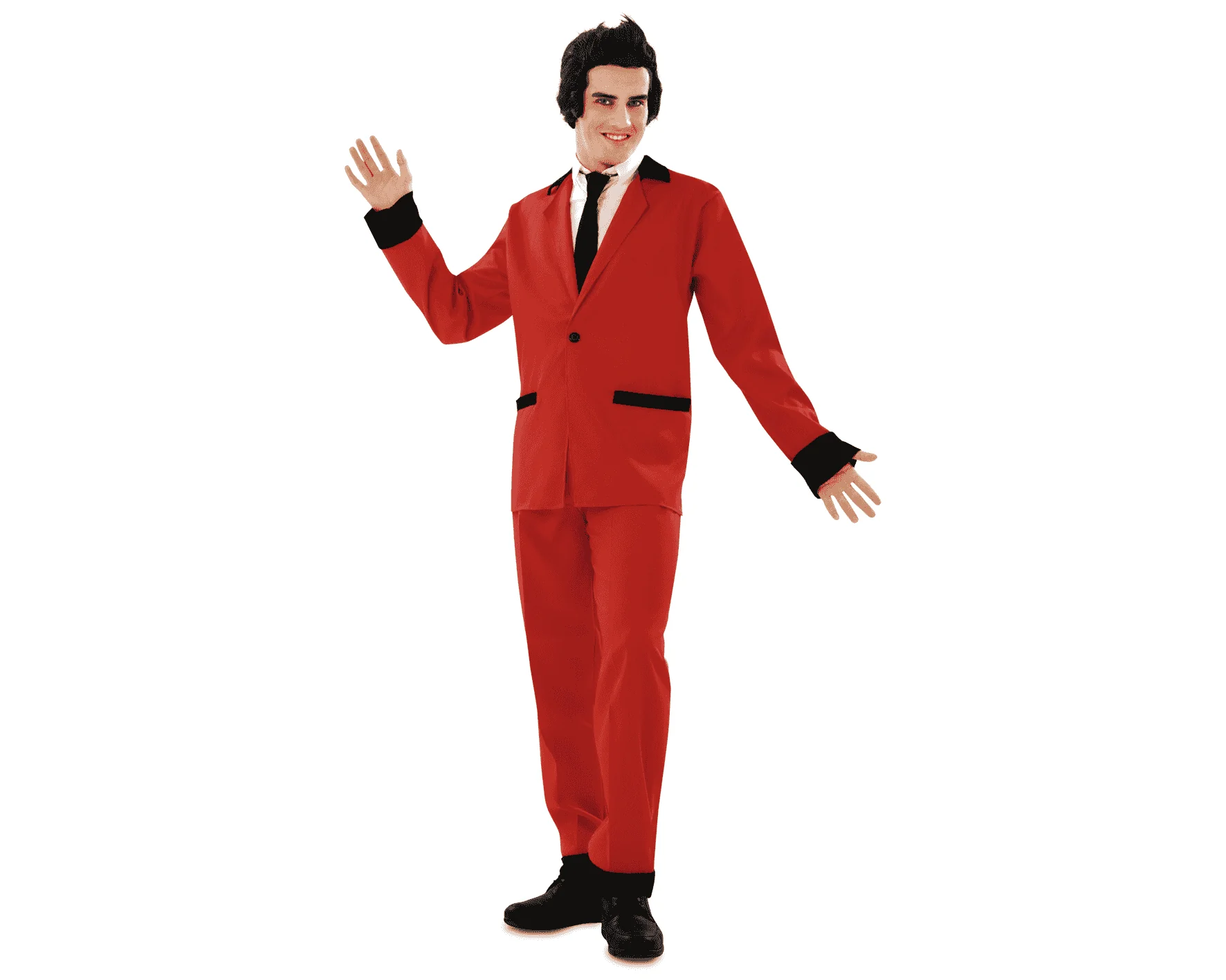 Disfraz de Rockabilly rojo hombre adulto talla S