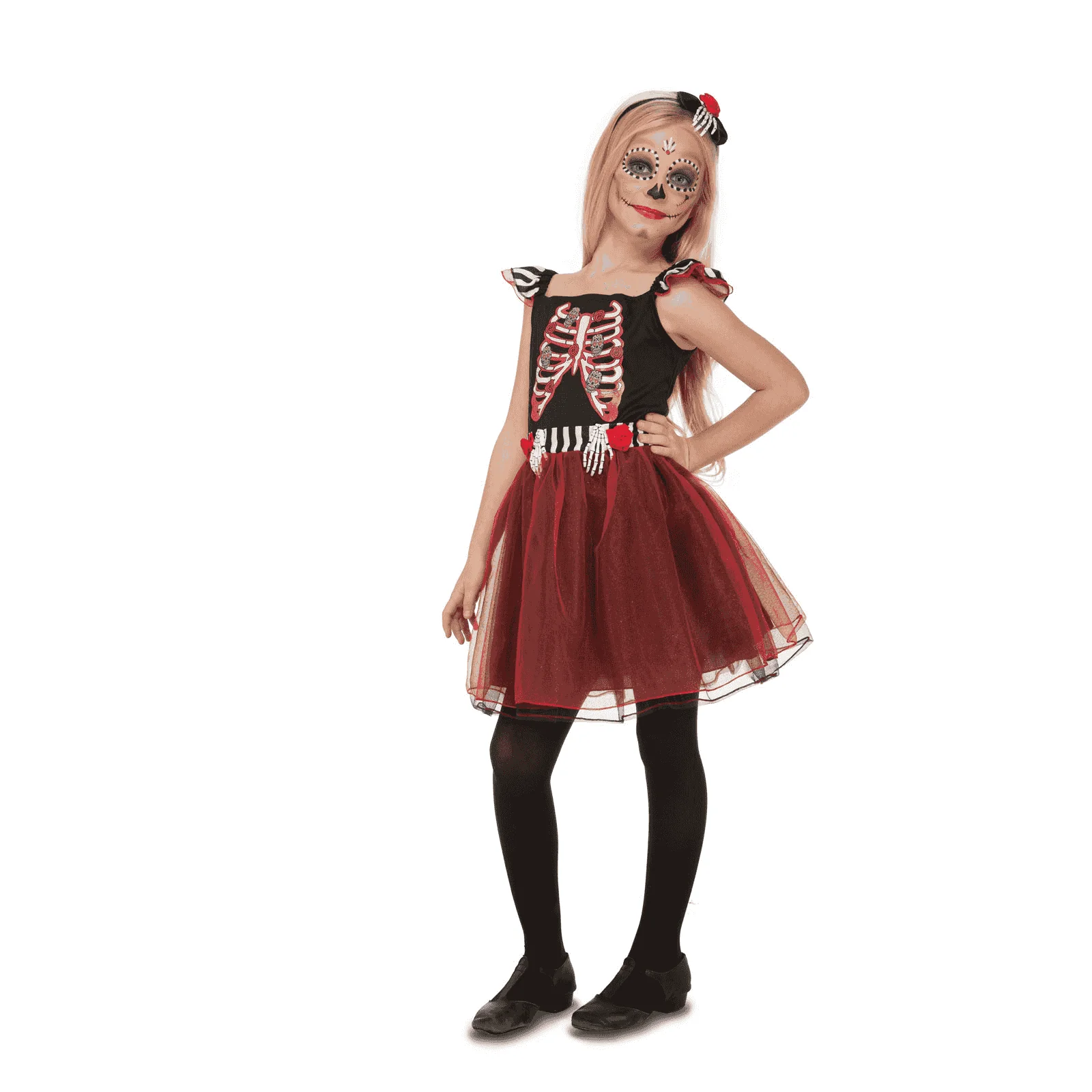 Disfraz de Señorita esqueleto 7-9 años infantil
