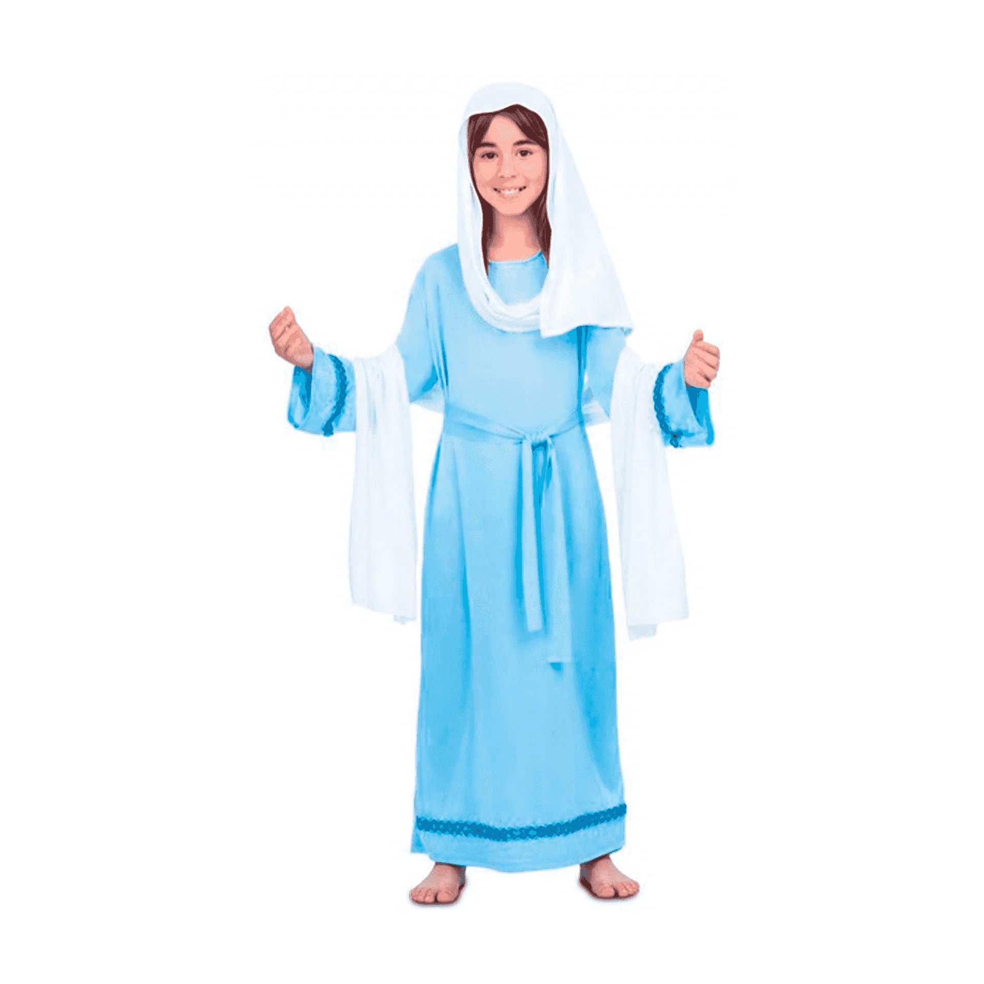 Disfraz de Virgen maría 10-12 años infantil