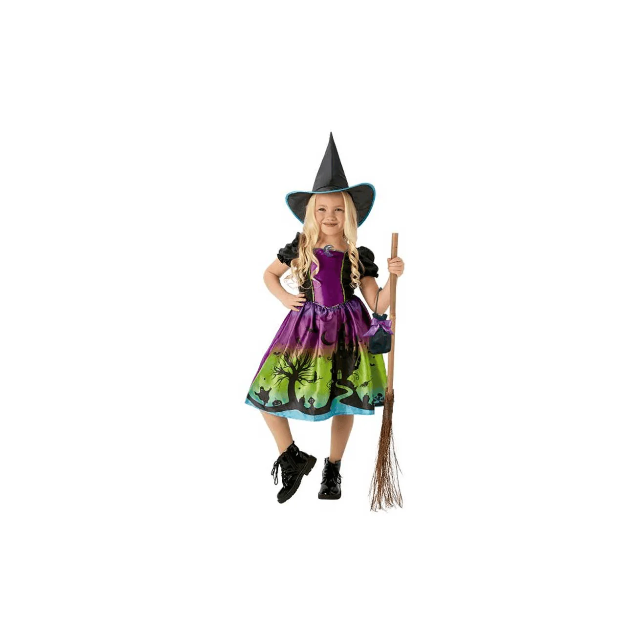 Disfraz Infantil de Bruja Luna Negra - Talla (3-4 años)