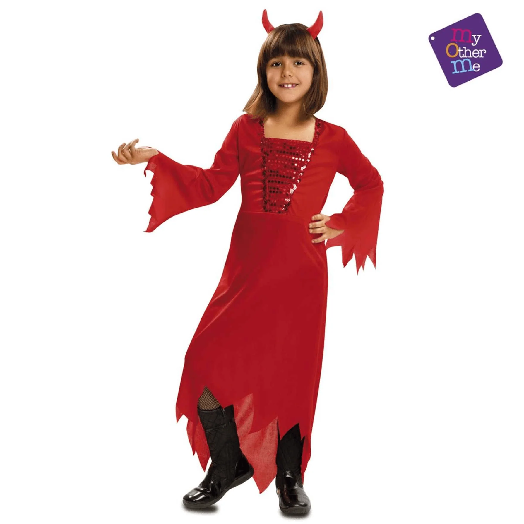 Disfraz Infantil Diablesa Roja Talla 3 a 4 Años