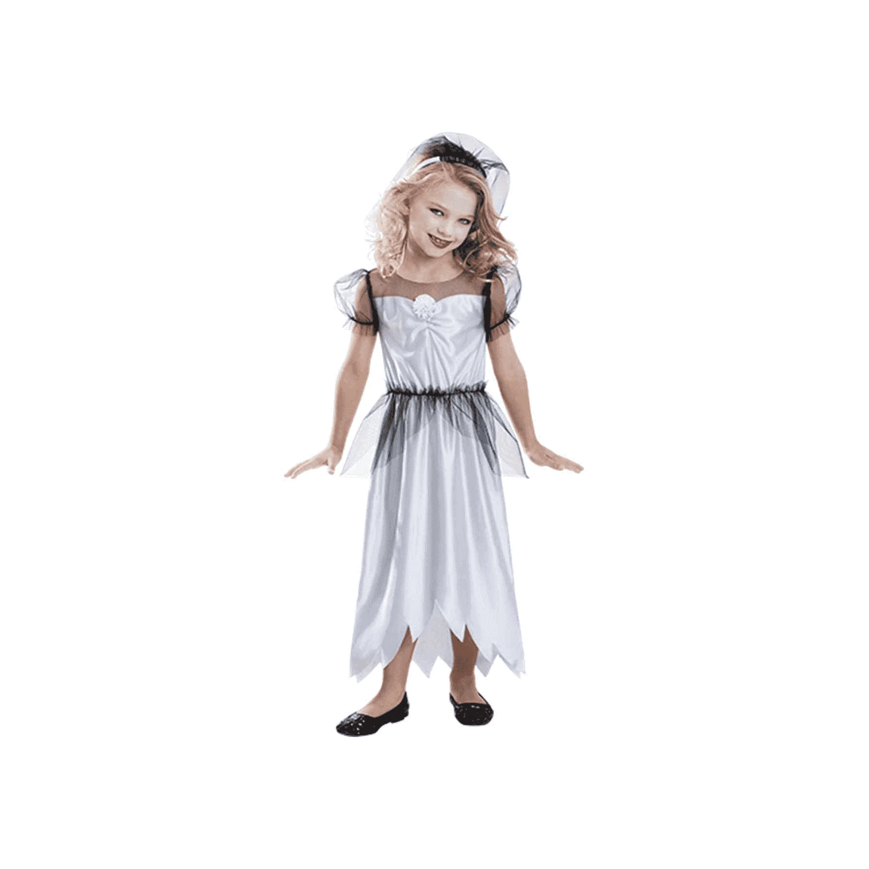 Disfraz novia zombie niña T. 3-5 años