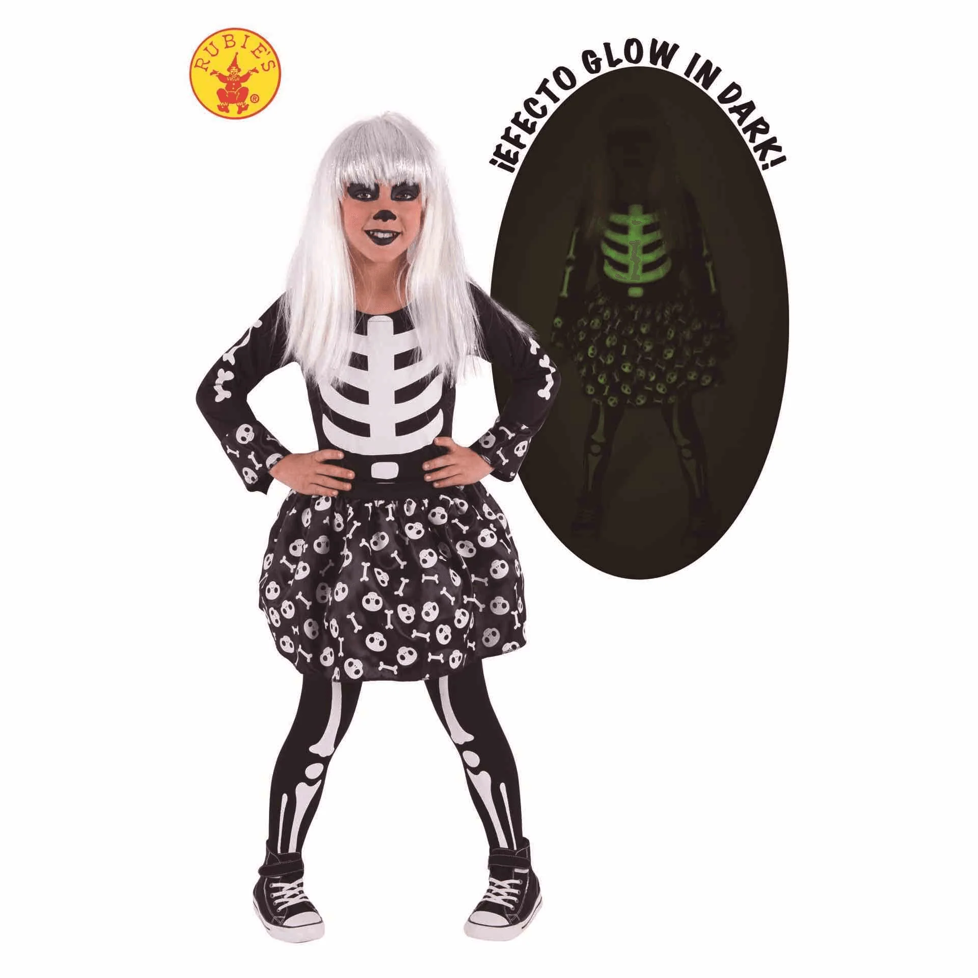Disfraz Skeletita Glow in Dark 3-4 Años
