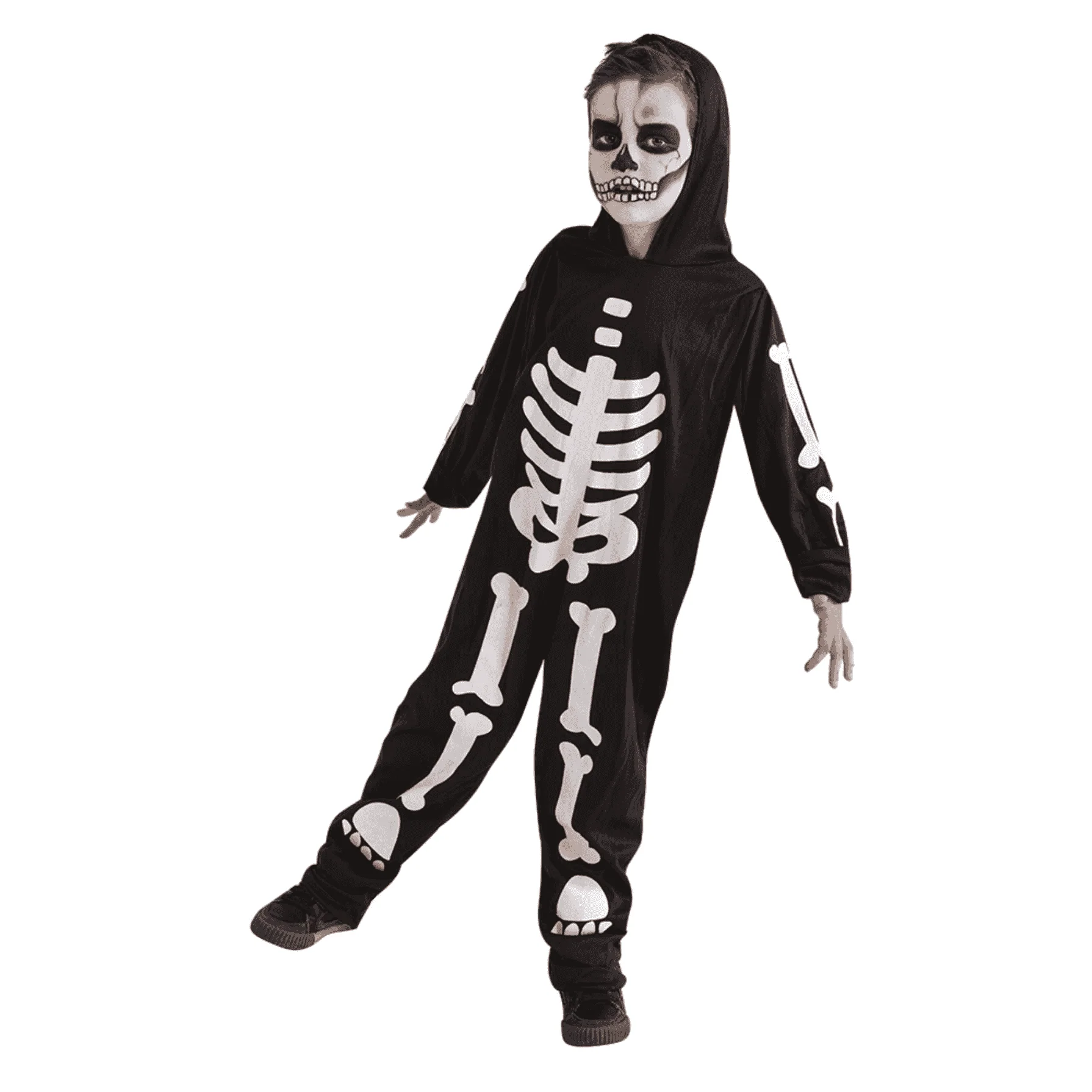 Disfraz Skeleto Glow in the dark Infantil -Fluorescente  Talla 8 a 10 años