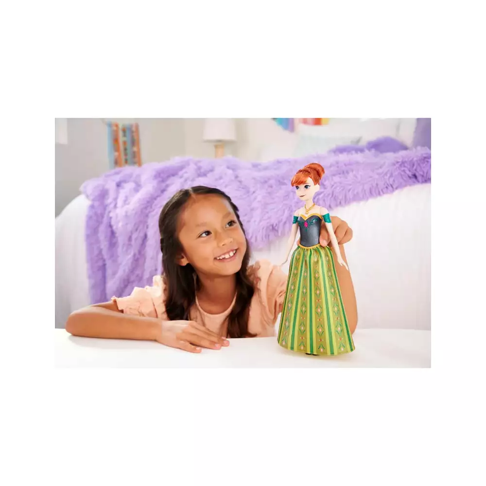 Disney Frozen Anna Cantarina – Muñeca de moda que canta “For the First Time in Forever” en 4 idiomas - Image 3