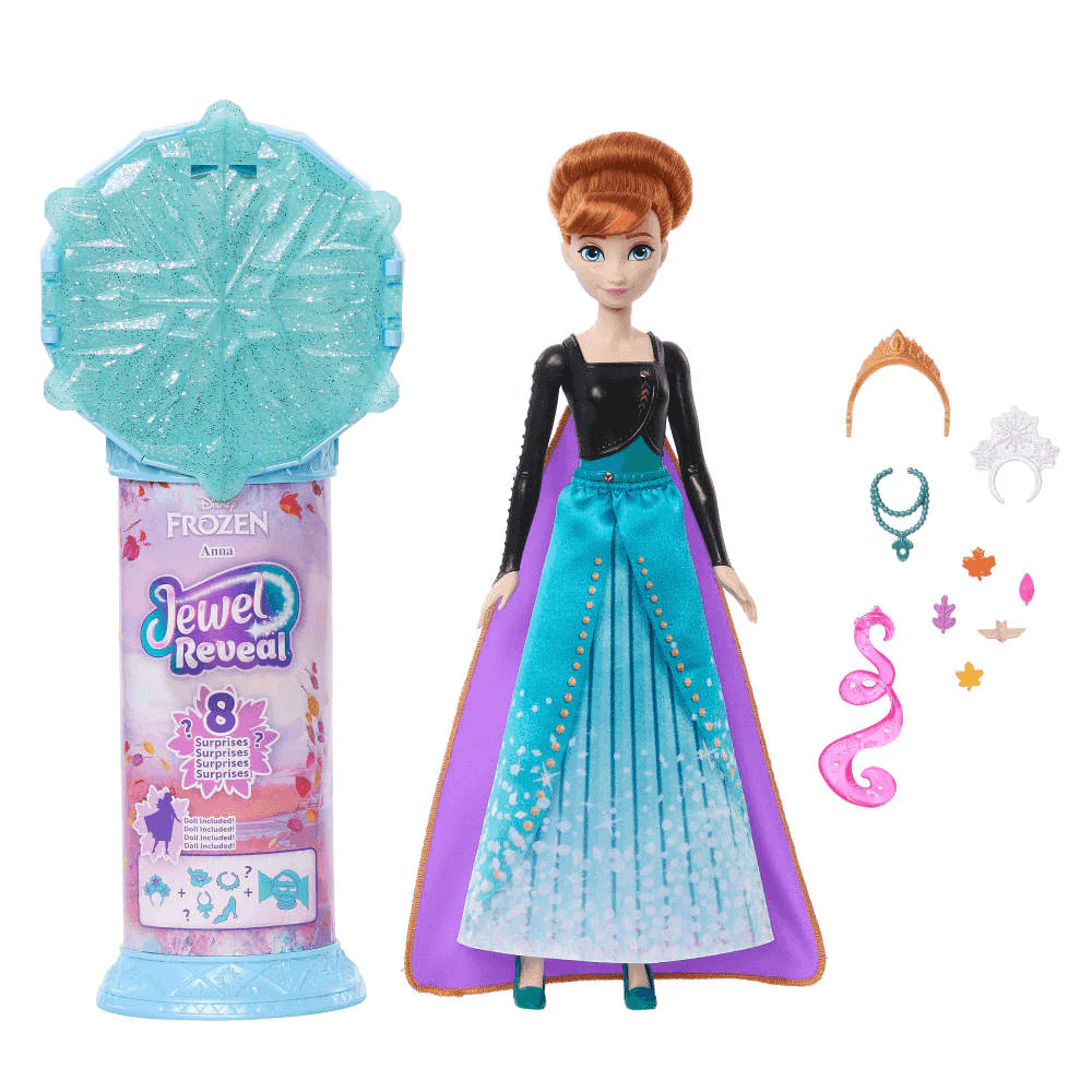 Disney Frozen Jewel Reveal Muñeca Anna con Accesorios Sorpresa - Image 5