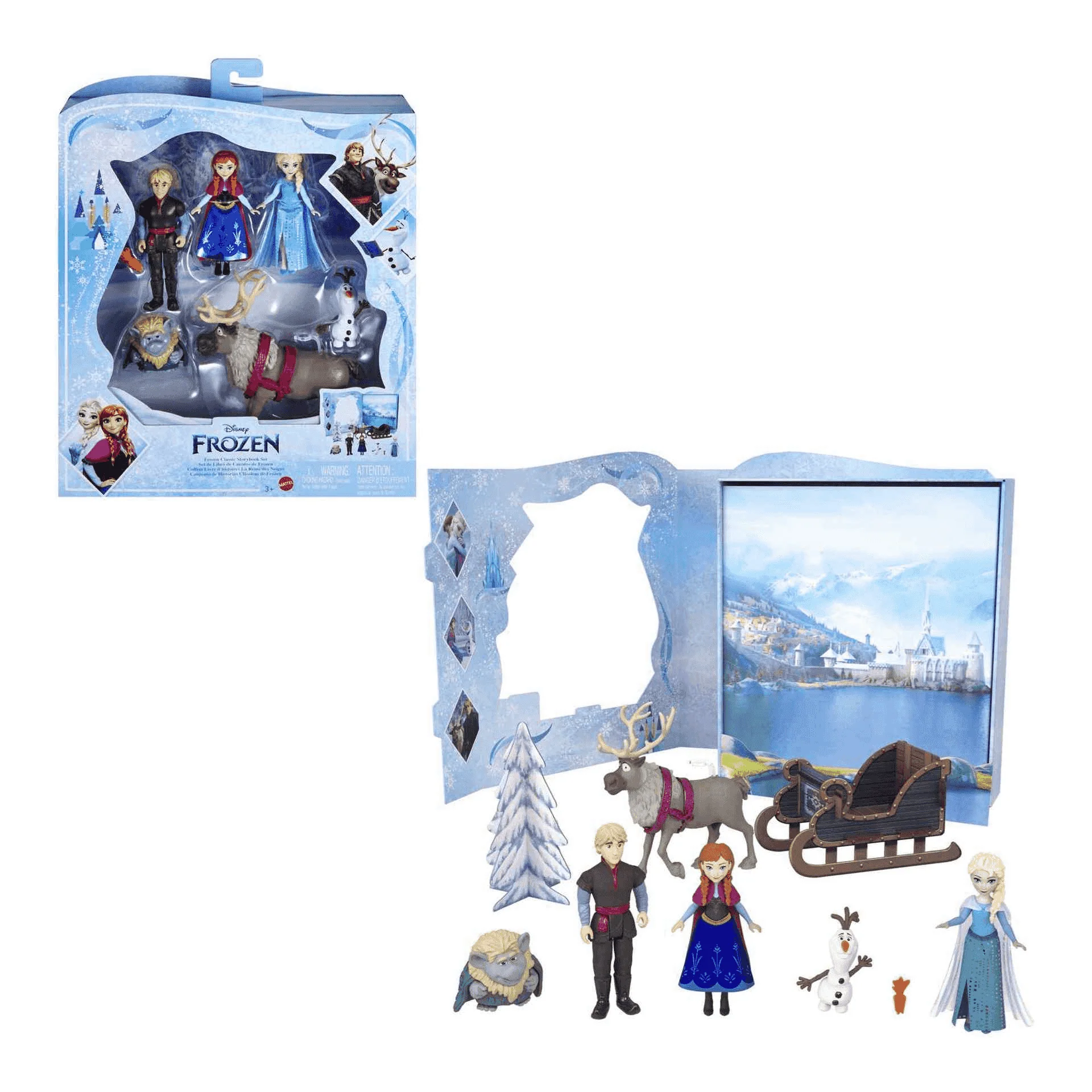 Disney Frozen Minis Pack 6 figuras Muñecos con caja set de juego juguete 3 años (Mattel HLX04)