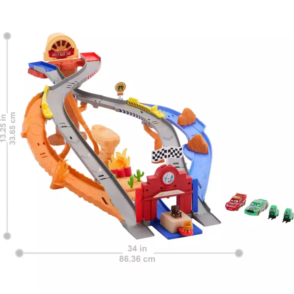 Disney Pixar Cars Circuito de Rescate en Radiador Springs – Conjunto con Rayo McQueen, Chick Hicks y - Image 3