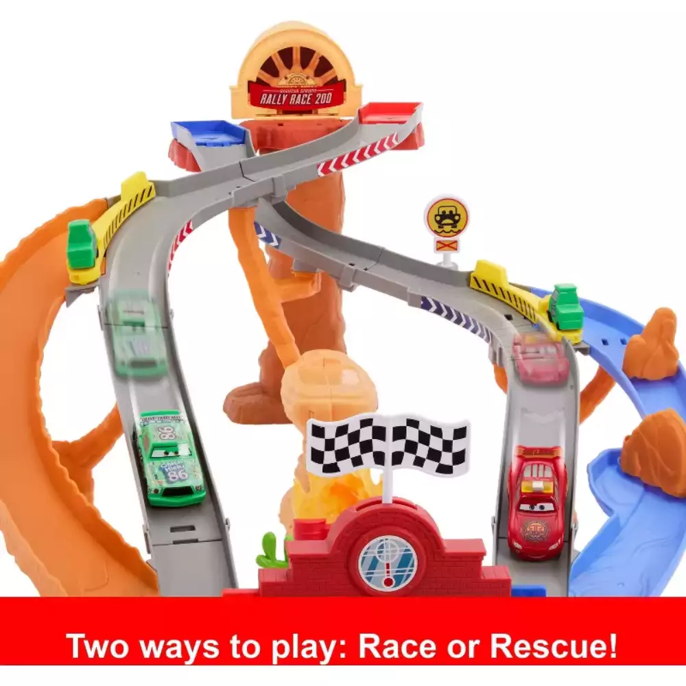 Disney Pixar Cars Circuito de Rescate en Radiador Springs – Conjunto con Rayo McQueen, Chick Hicks y - Image 4