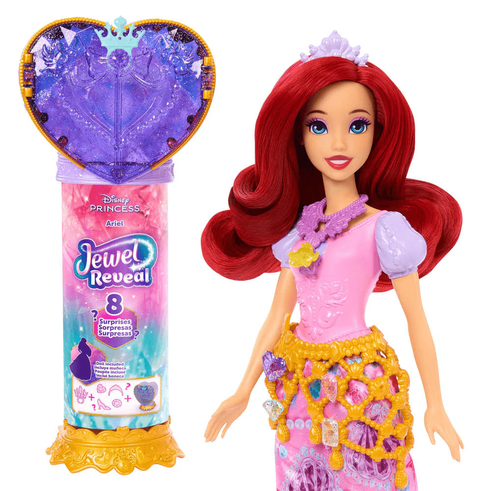 Disney Princesas Jewel Reveal Muñeca Ariel con Accesorios Sorpresa