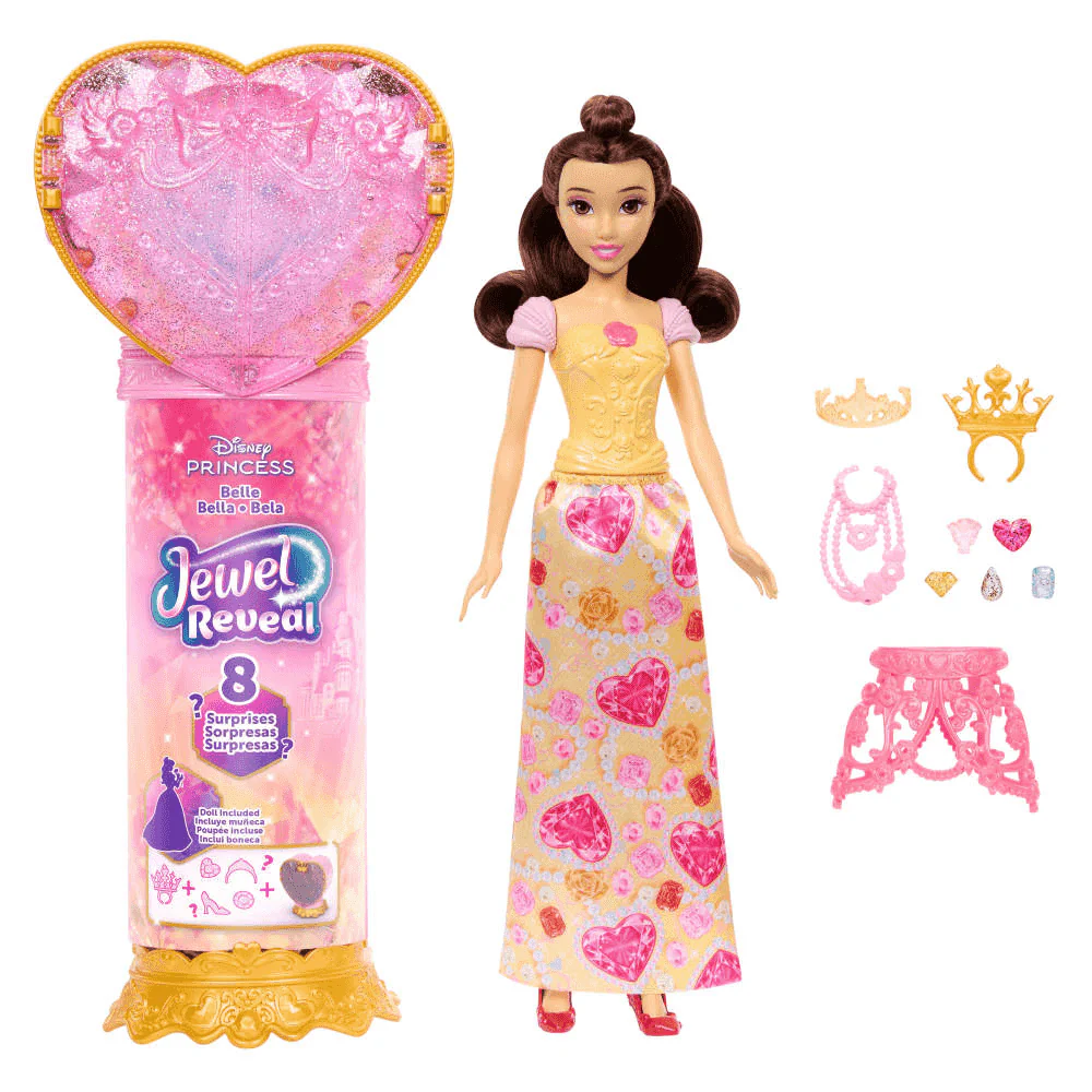 Disney Princesas Jewel Reveal Muñeca Bella con Accesorios Sorpresa - Image 2
