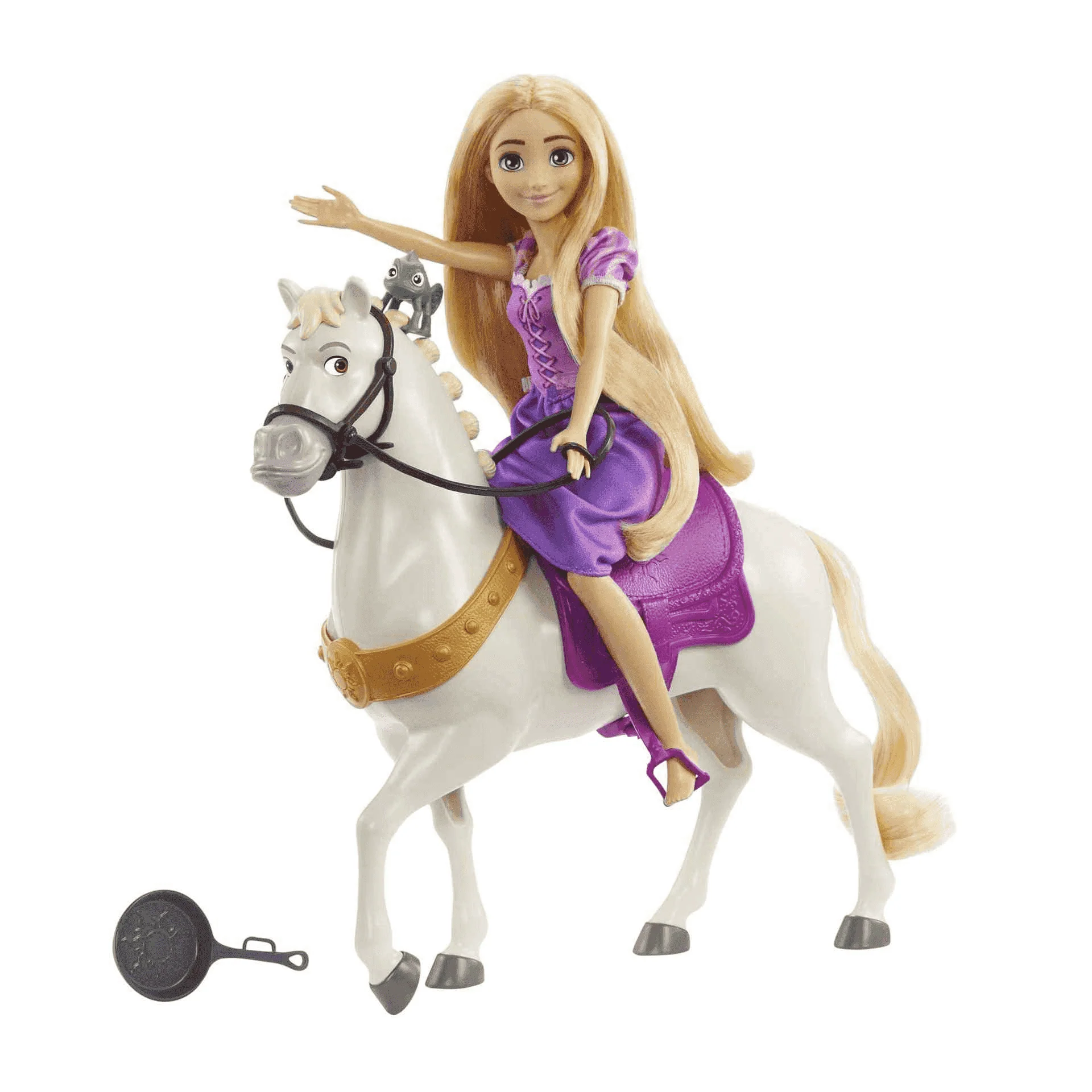 Disney Princess Rapunzel y Maximus Muñeca princesa con caballo de juguete 3 años (Mattel HLW23) - Image 3