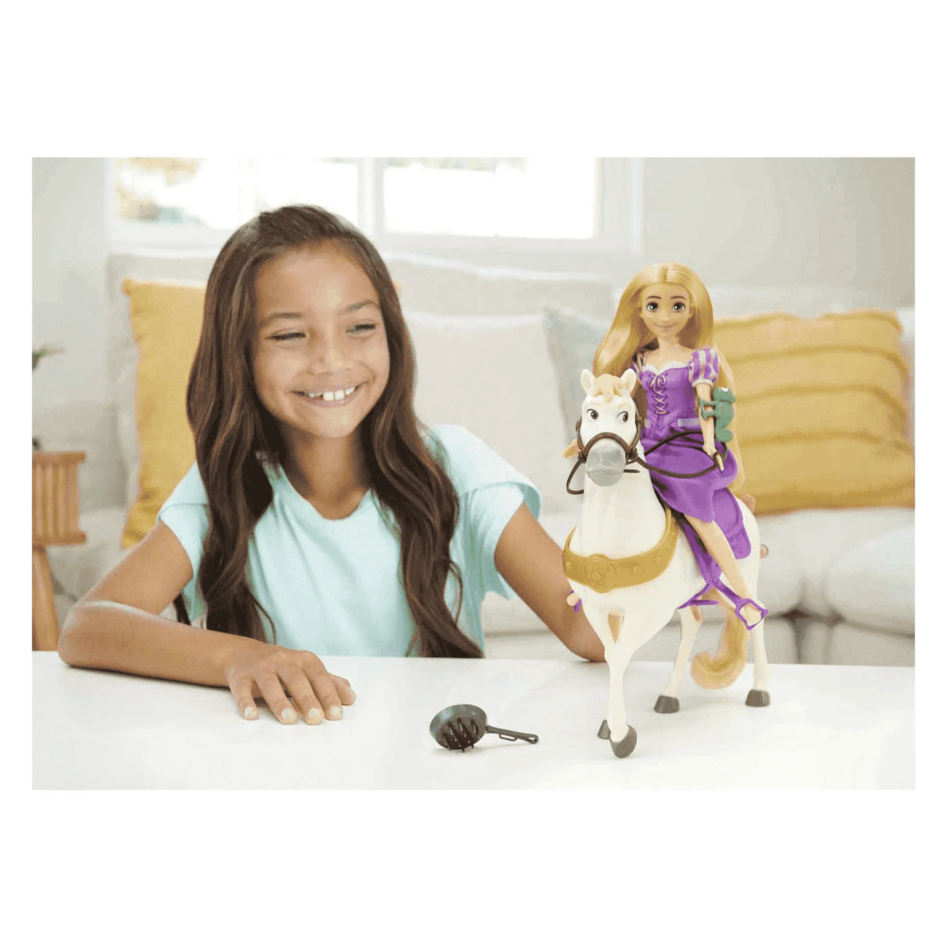 Disney Princess Rapunzel y Maximus Muñeca princesa con caballo de juguete 3 años (Mattel HLW23) - Image 5