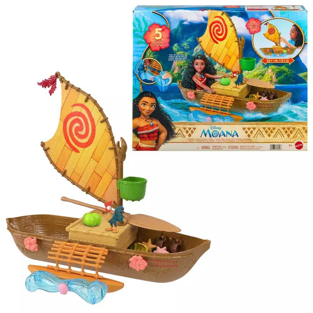 Disney Vaiana Canoa de Aventurera Oceánica Conjunto de Juego