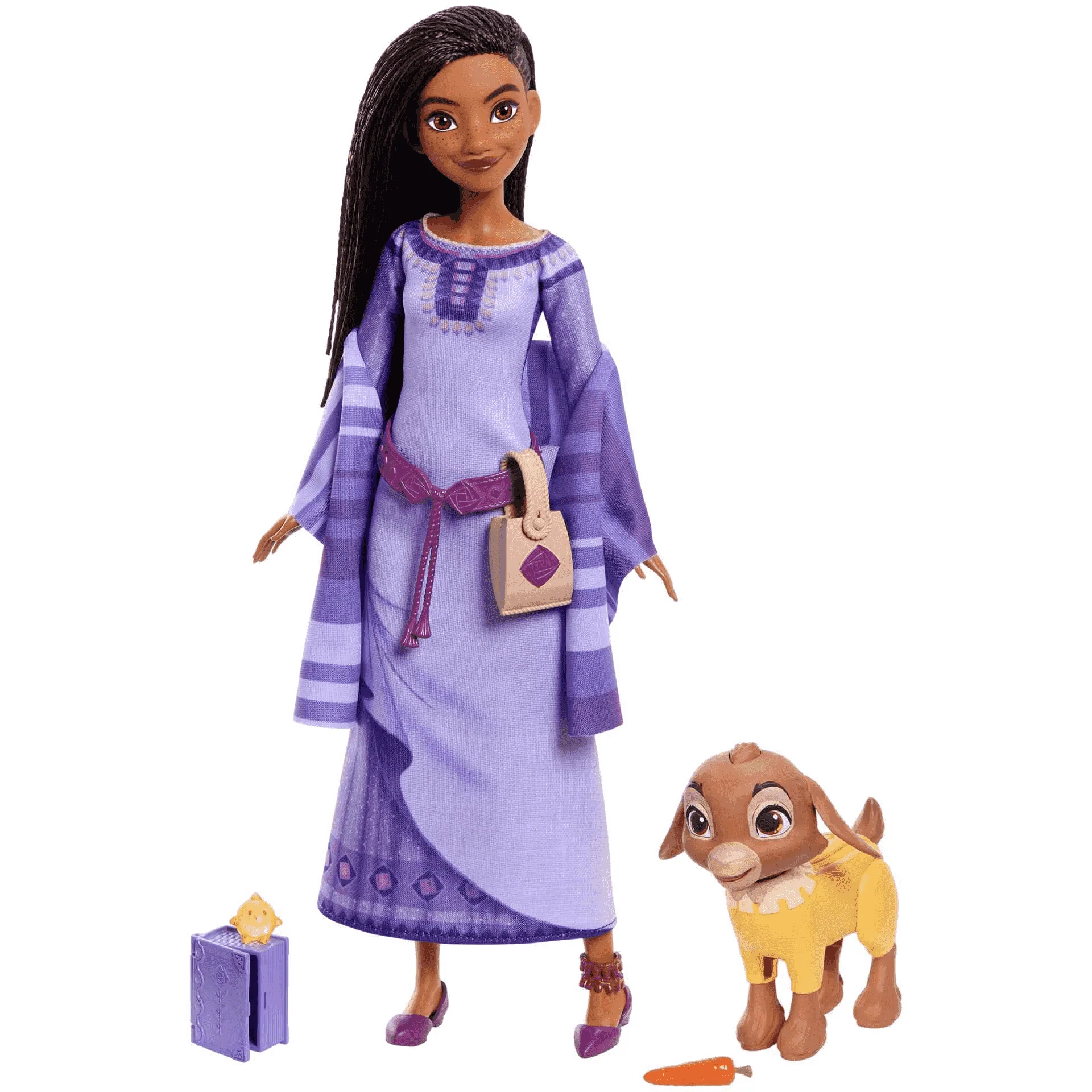 Disney Wish Asha de Rosas Pack con amigos animales y Accesorios