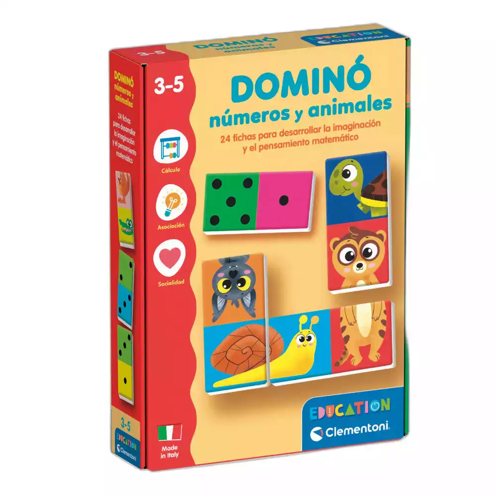 Dominó Números y Animales Clementoni