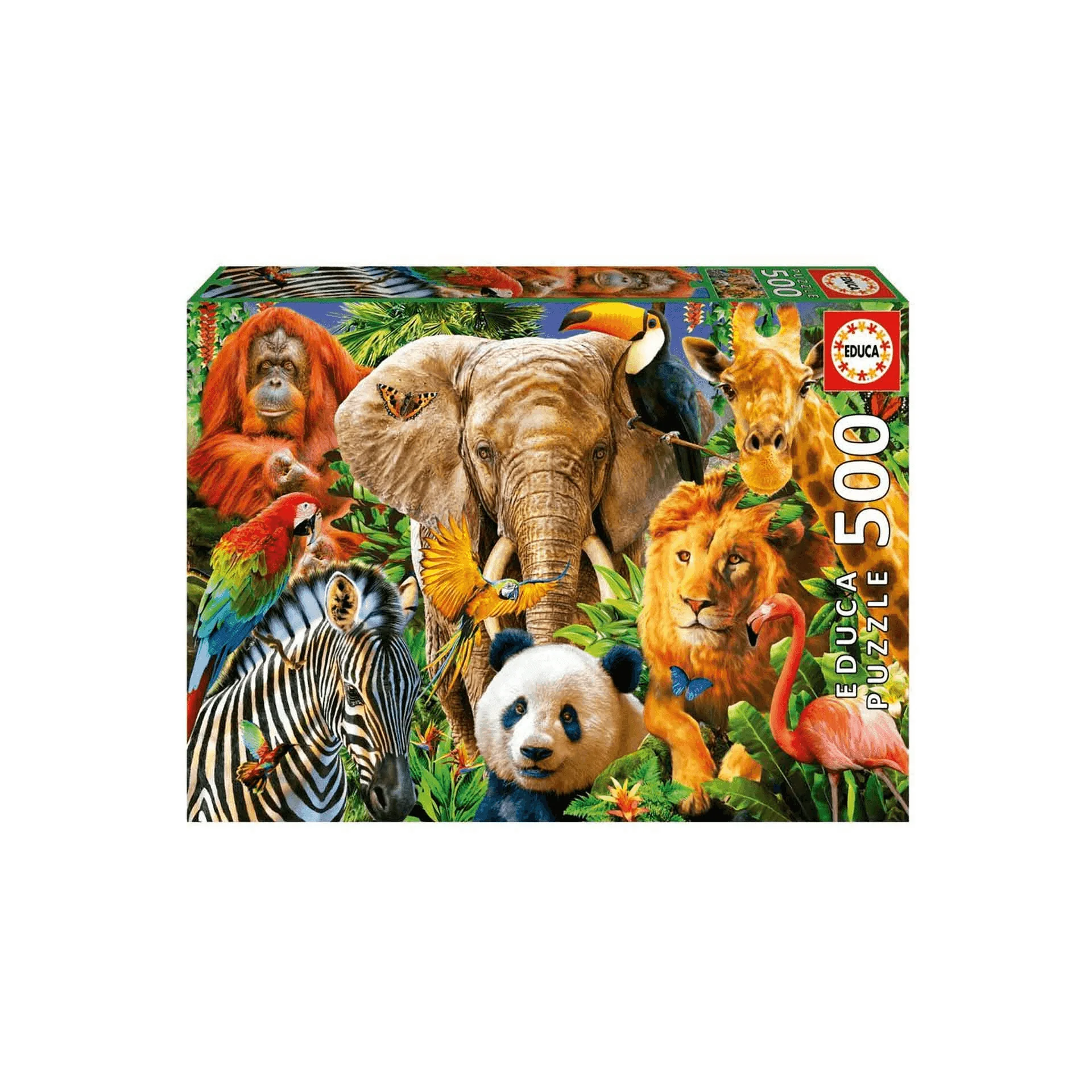 Educa Puzzle 500 Collage De Animales Salvajes