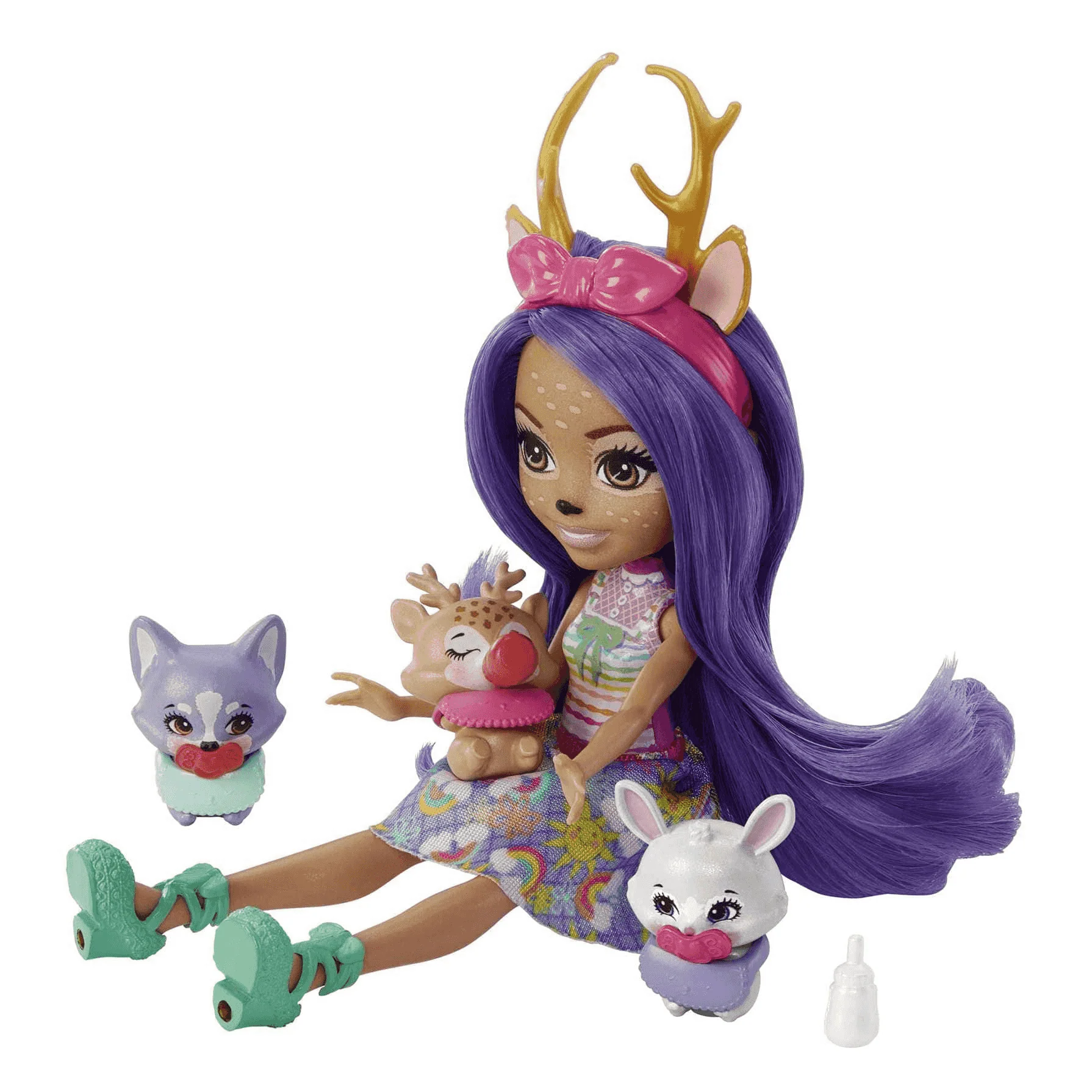 Enchantimals Baby BFFs Danessa Deer Muñeca con mascotas 4 años
