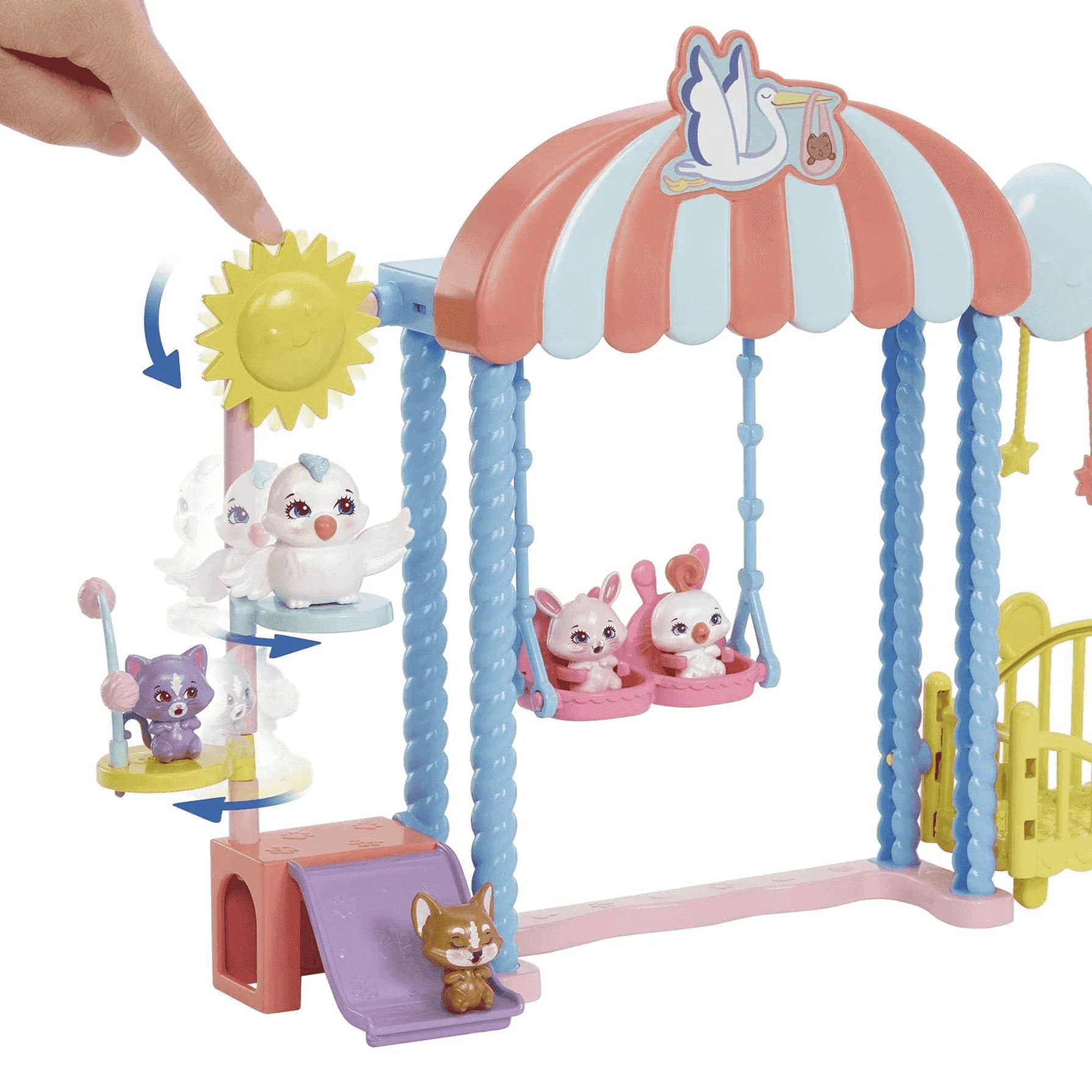 Enchantimals Baby BFFs Guardería Starley Stork Muñeca y set 4 años - Image 6