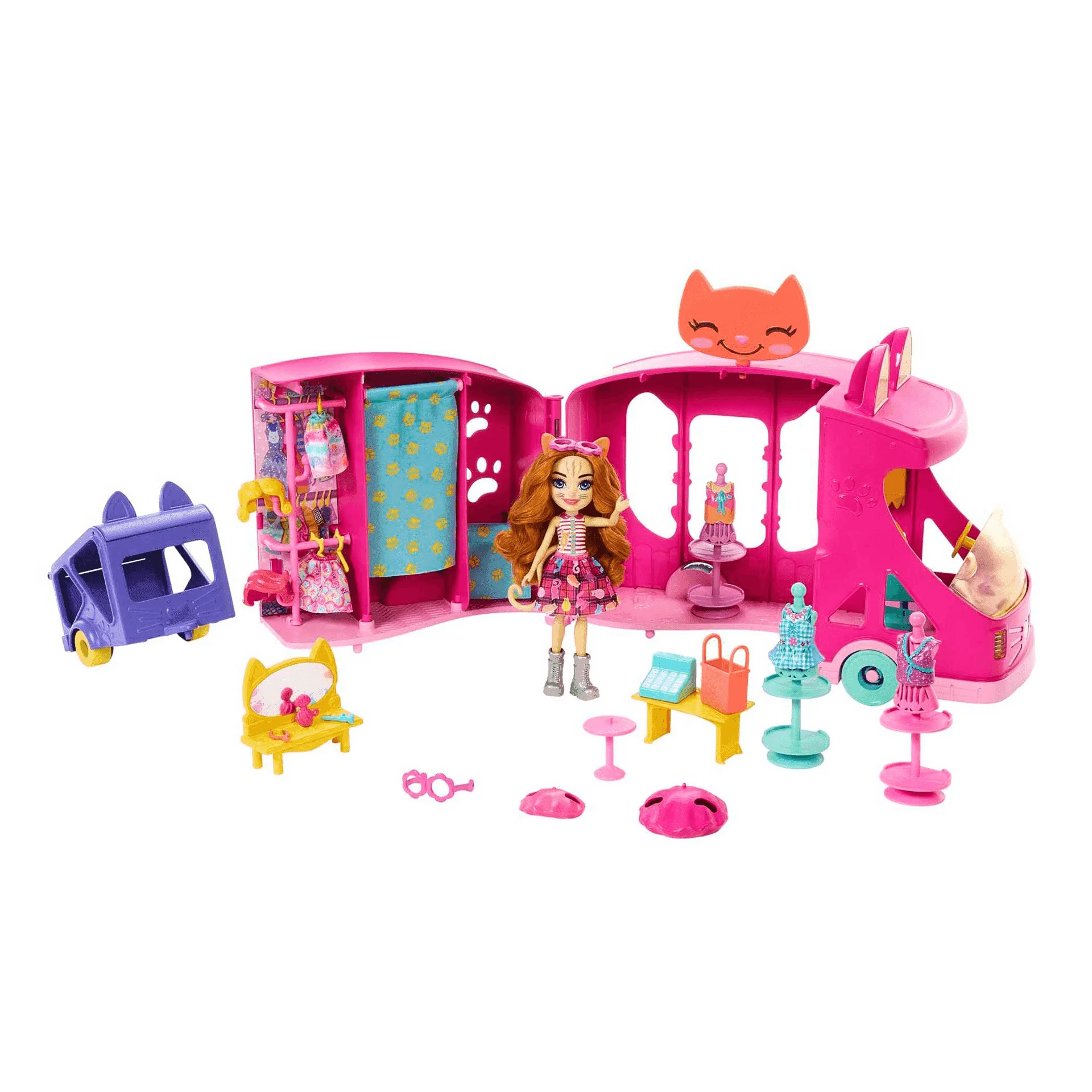 Enchantimals Camión de Moda de Gato